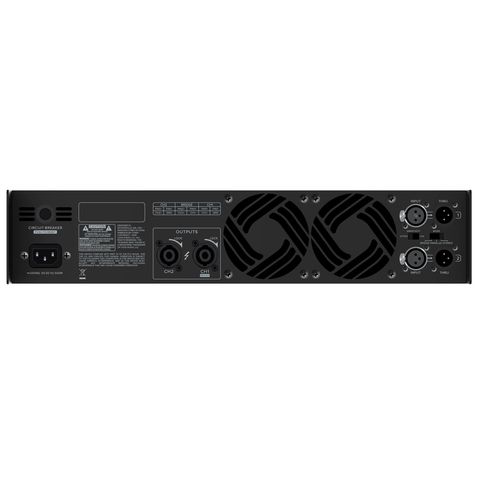Mackie MX2500 Power Amplifier 2