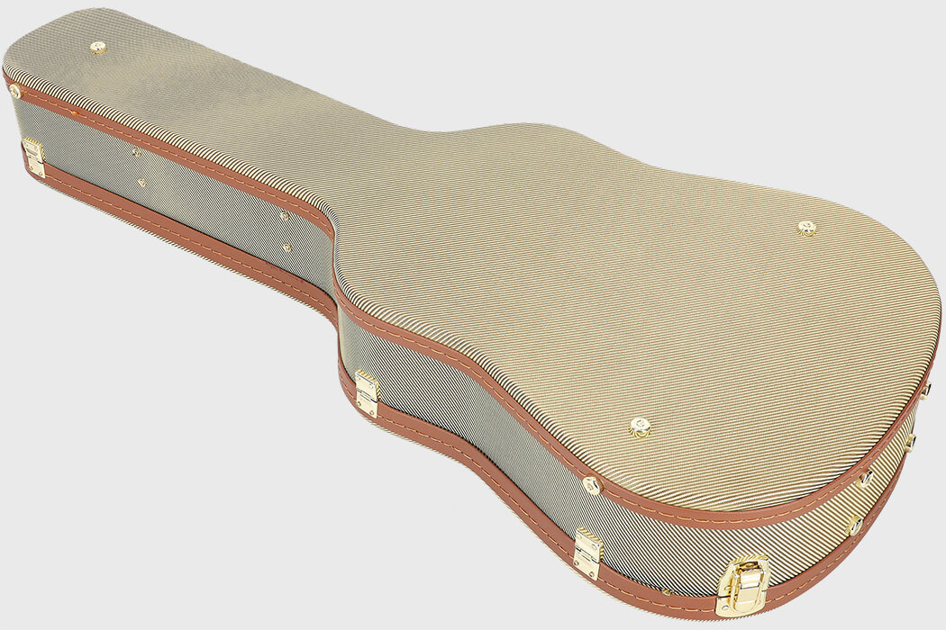Image of Chicago classic holzkoffer dreadnought tweed 4 grau 1050x700