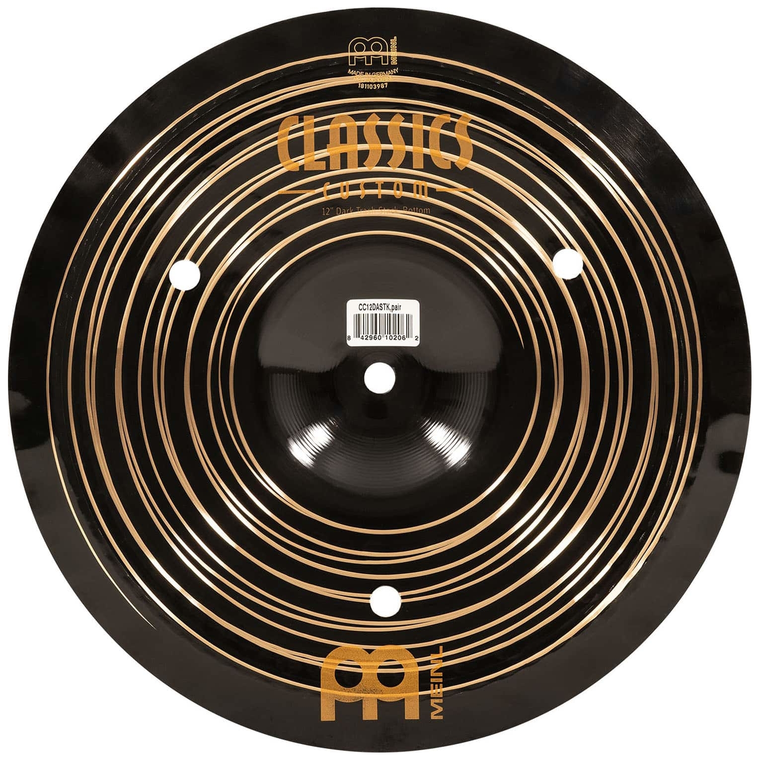 Meinl Cymbals - Meinl Cymbals CC-12DASTK - 12 Classics Custom Dark Trash Stack - 8