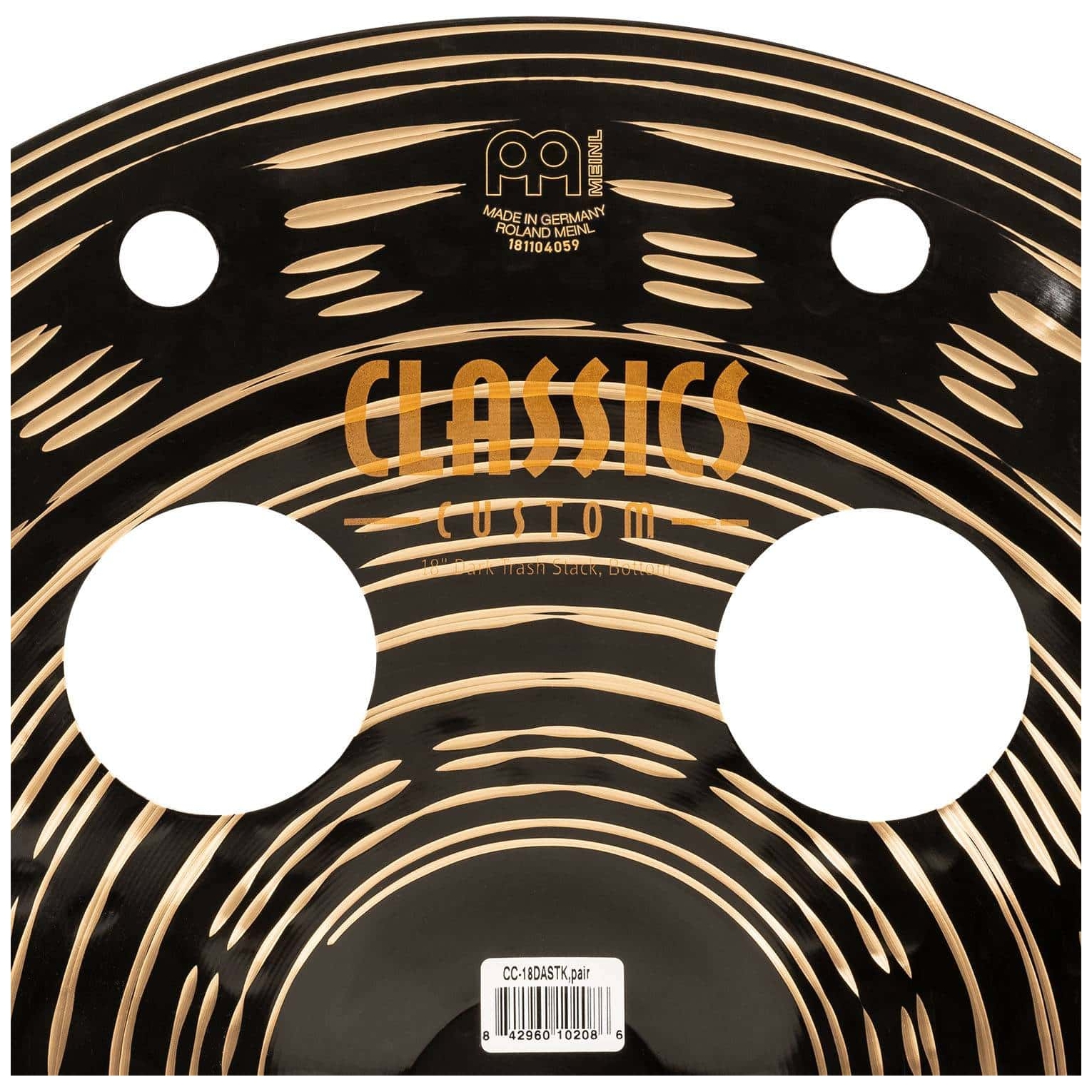 Meinl Cymbals - Meinl Cymbals CC-18DASTK - 18 Classics Custom Dark Trash Stack - 9