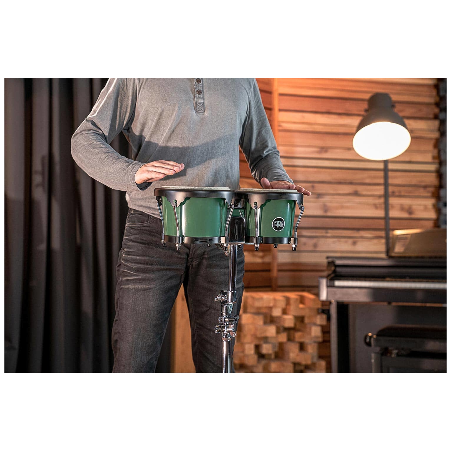 Meinl Percussion - Meinl Percussion HB50FG Journey Series Bongo, Forest Green - 5