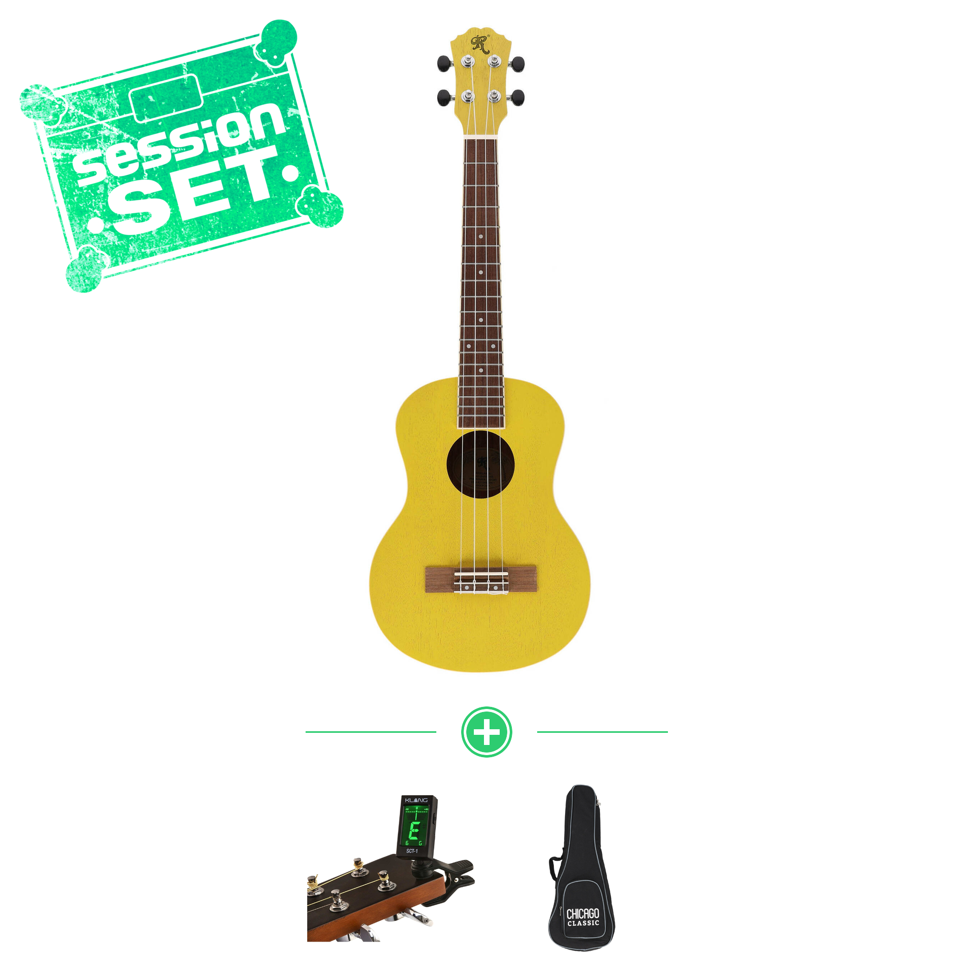 Redwood Candy Tenor Ukulele Lemon Drop Set inkl. Bag & Stimmgerät