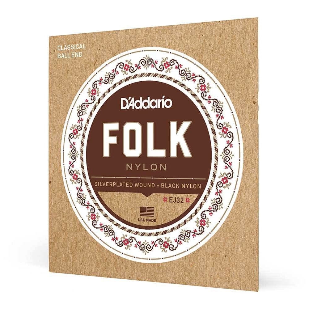 D’Addario - D’Addario EJ32 - Classical Folk Nylon, Ball End 028-045 - 3