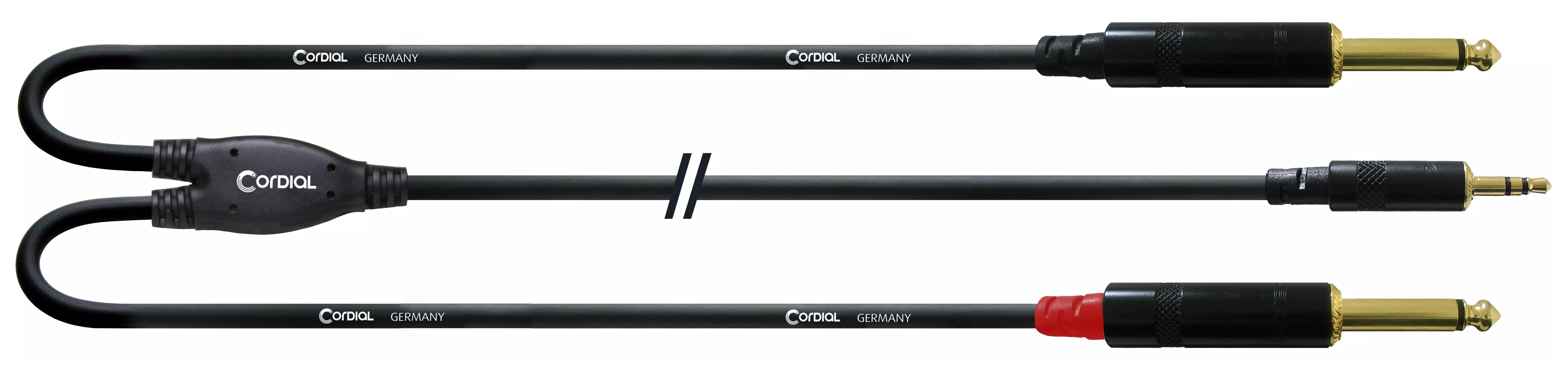 Cordial CFY 1.5 WPP - 1,5 m, Mini-Stereoklinke auf 2x 6,3 mm Monoklinke