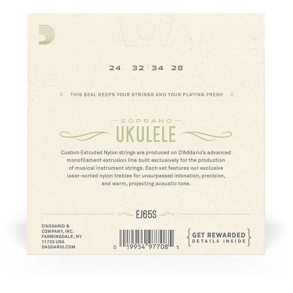 D’Addario - D’Addario EJ65S - Pro-Arté Ukulele Soprano Extruded Nylon 024-028 - 2