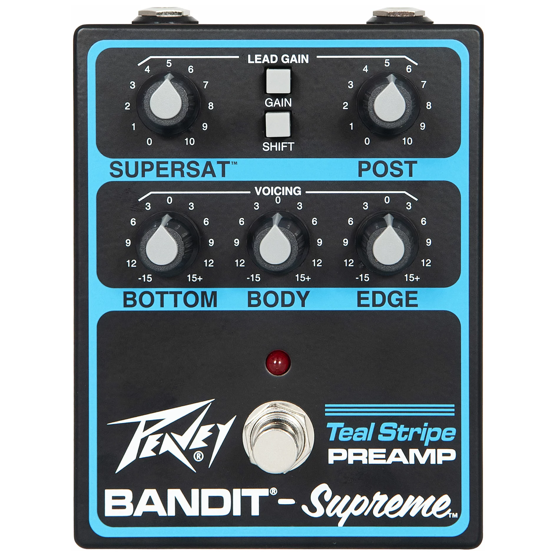 Peavey Bandit-Supreme Teal Stripe Preamp Pedal