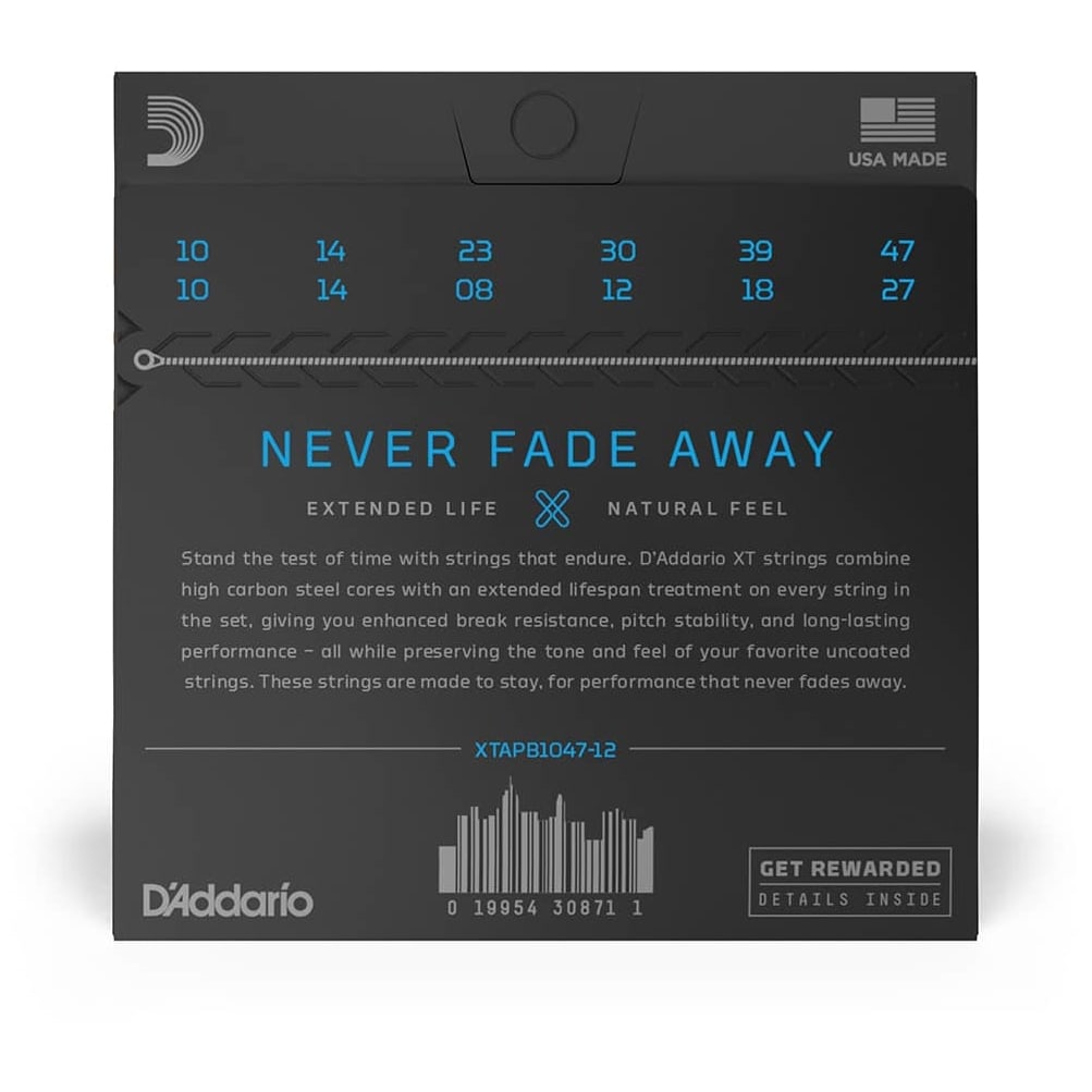 D’Addario - D’Addario XTAPB1047-12 - XT 12-String Acoustic Phosphor Bronze 010-047 - 1