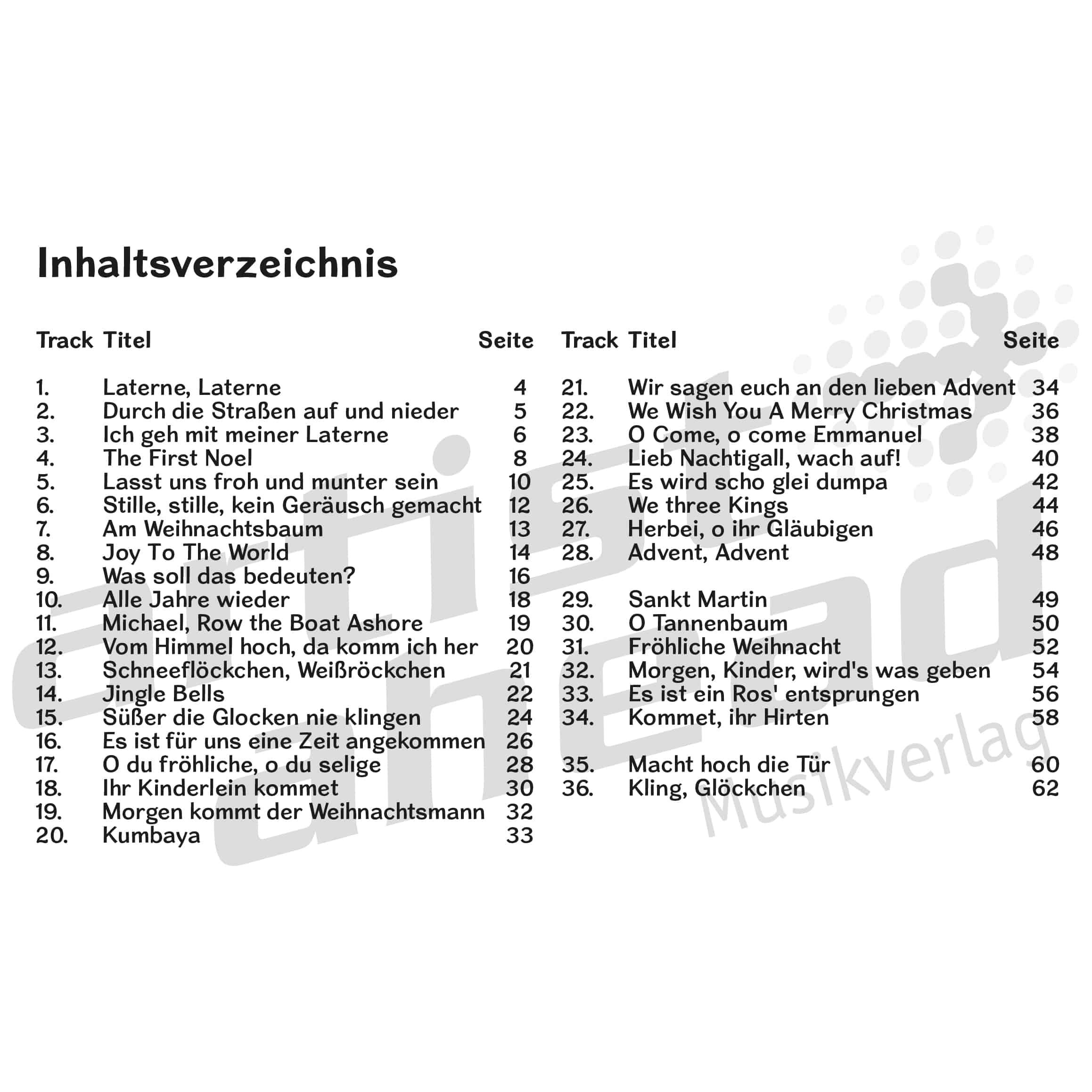 Artist Ahead Weihnachtslieder mit bunten Noten für Klavier - Jens Rupp 6