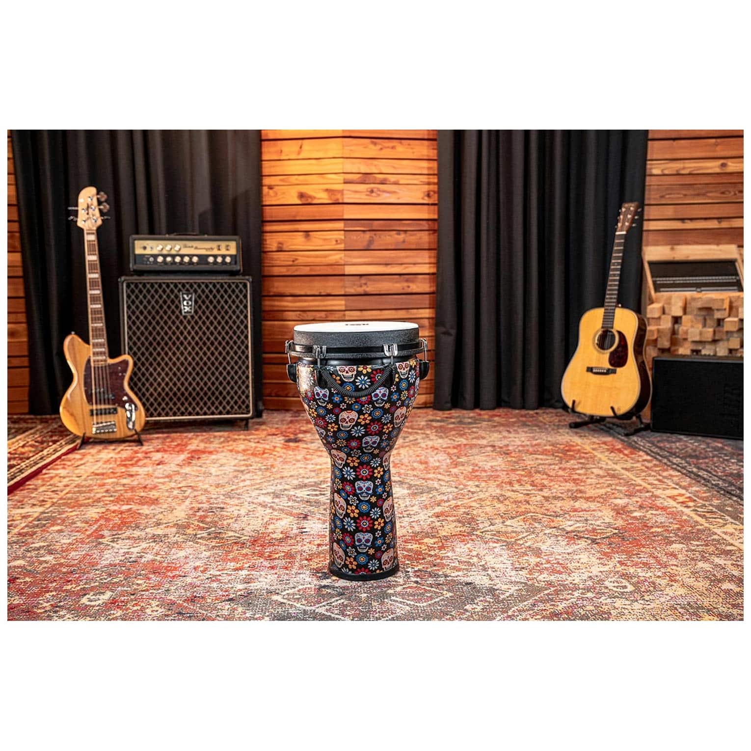 Meinl Percussion - Meinl Percussion JD12DA 12 Jumbo Djembe, Day Of The Dead - 3