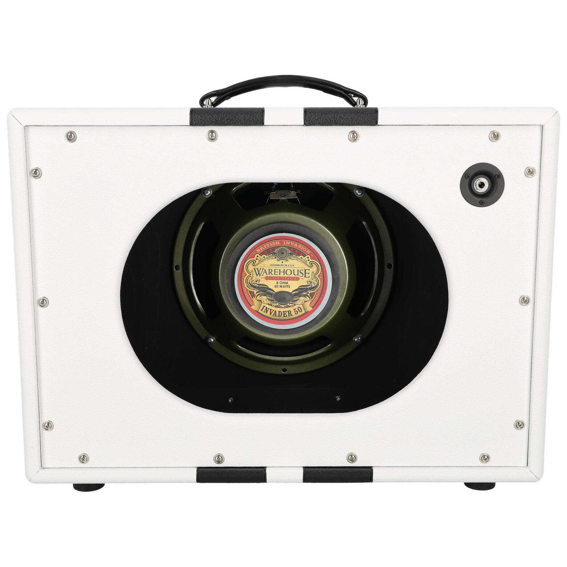 Hook Amplification 1x12 Wizard Cabinet WGS Oval White Black Stripes 3