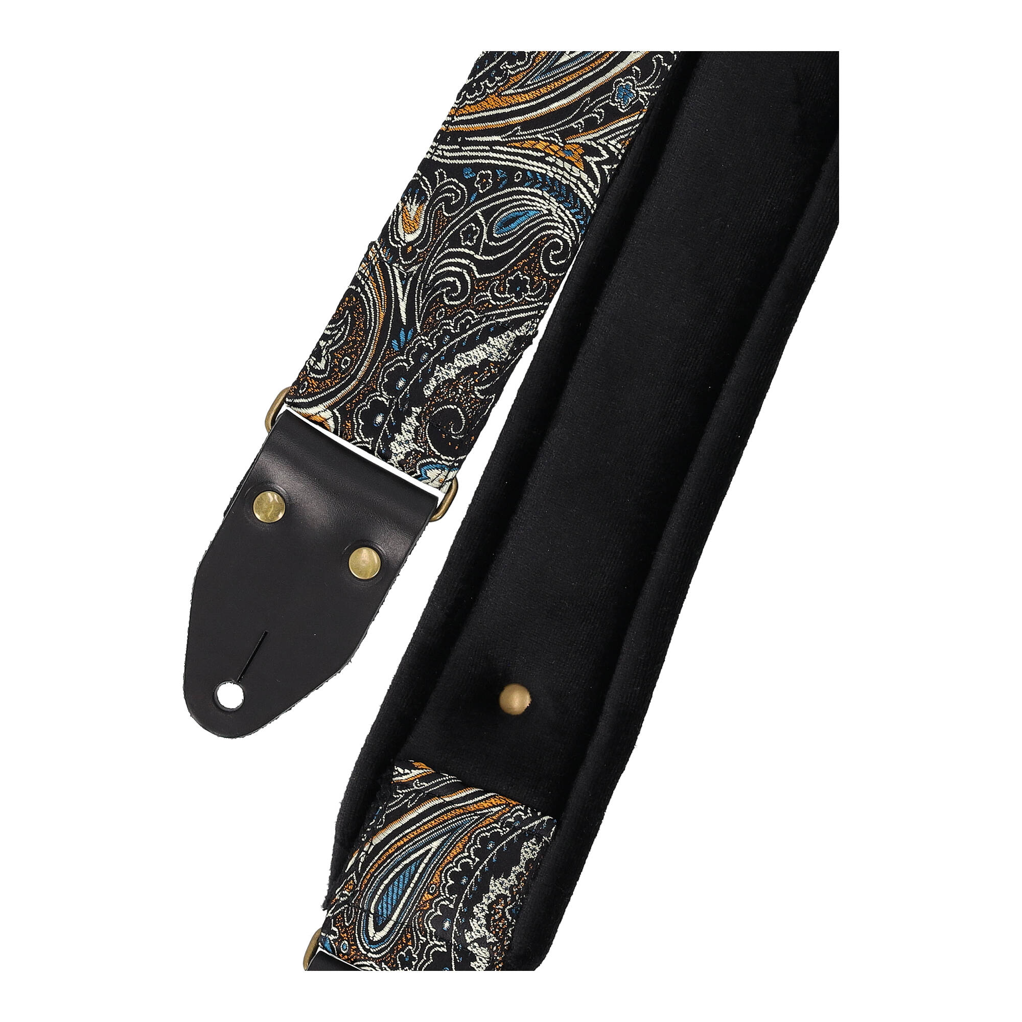 Image of Steyner straps gepolsterter gitarrengurt  indian nights messing schwarz 5
