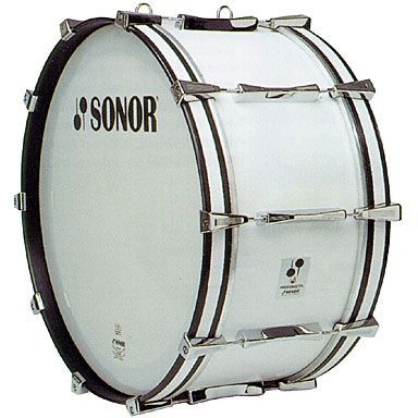 Sonor Professional Line 26" x 14" Marching Bass Drum White