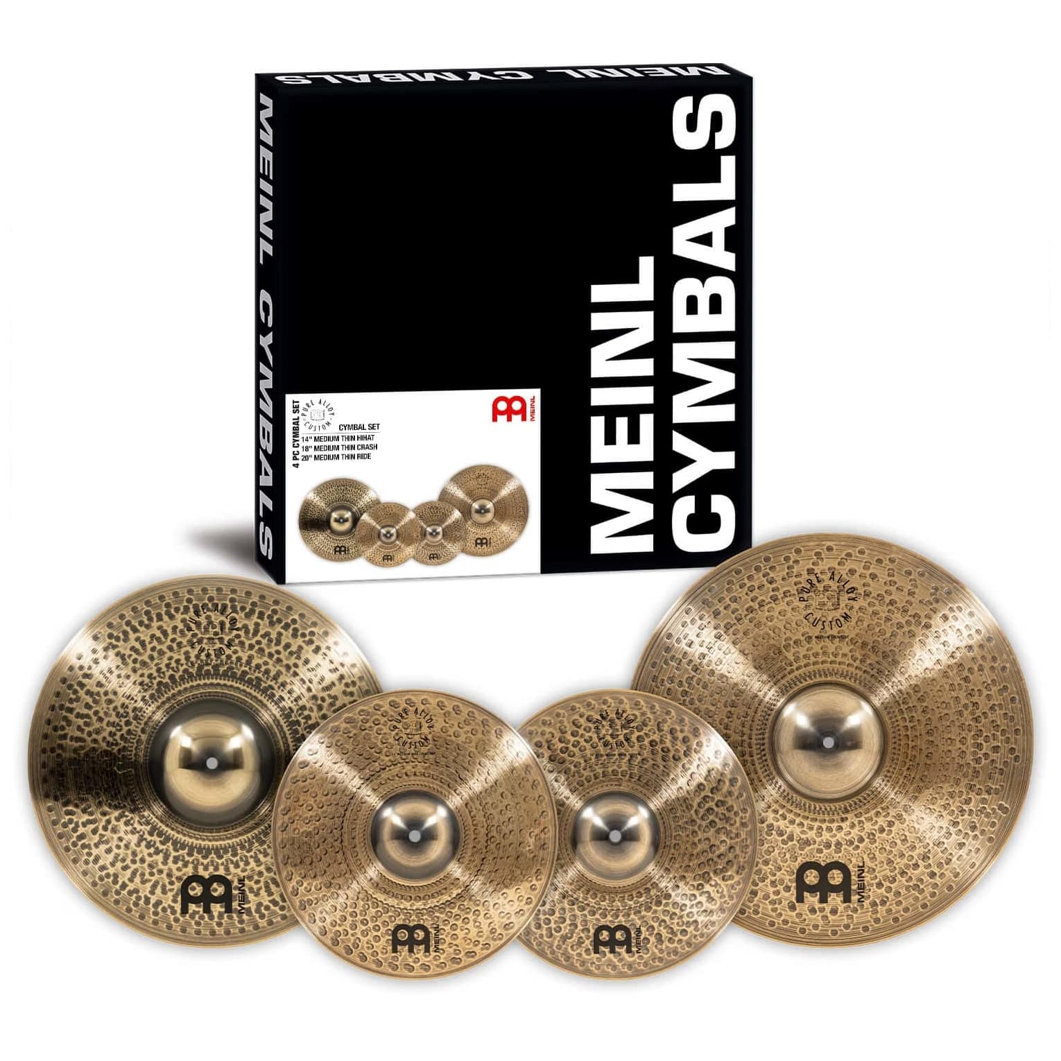 Meinl Cymbals - Meinl Cymbals PAC141820 14 18 20 Pure Alloy Cymbal Set
