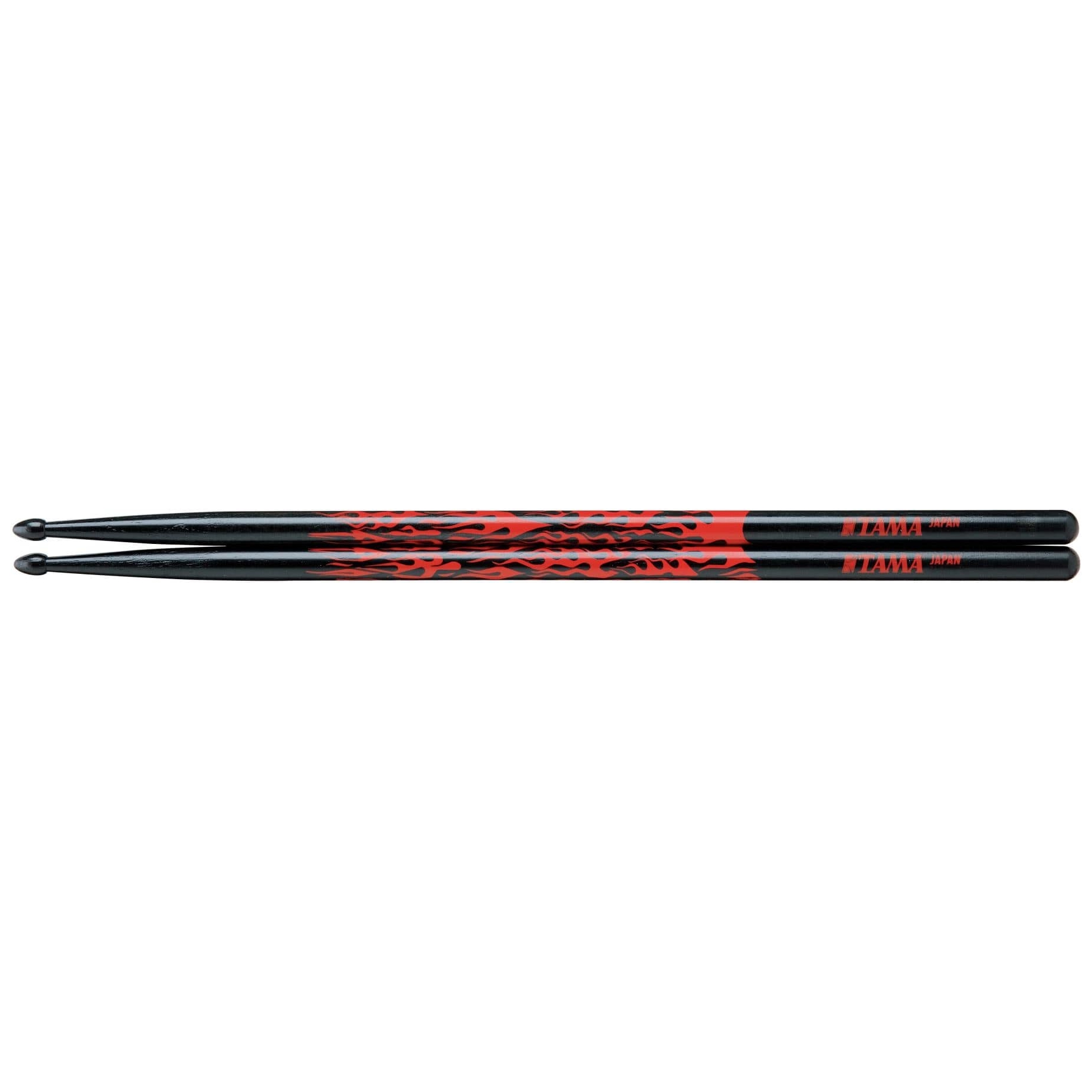 Image of Tama tama o7a f br rhythmic fire drumsticks  7a f br  black, red pattern 12000123 0