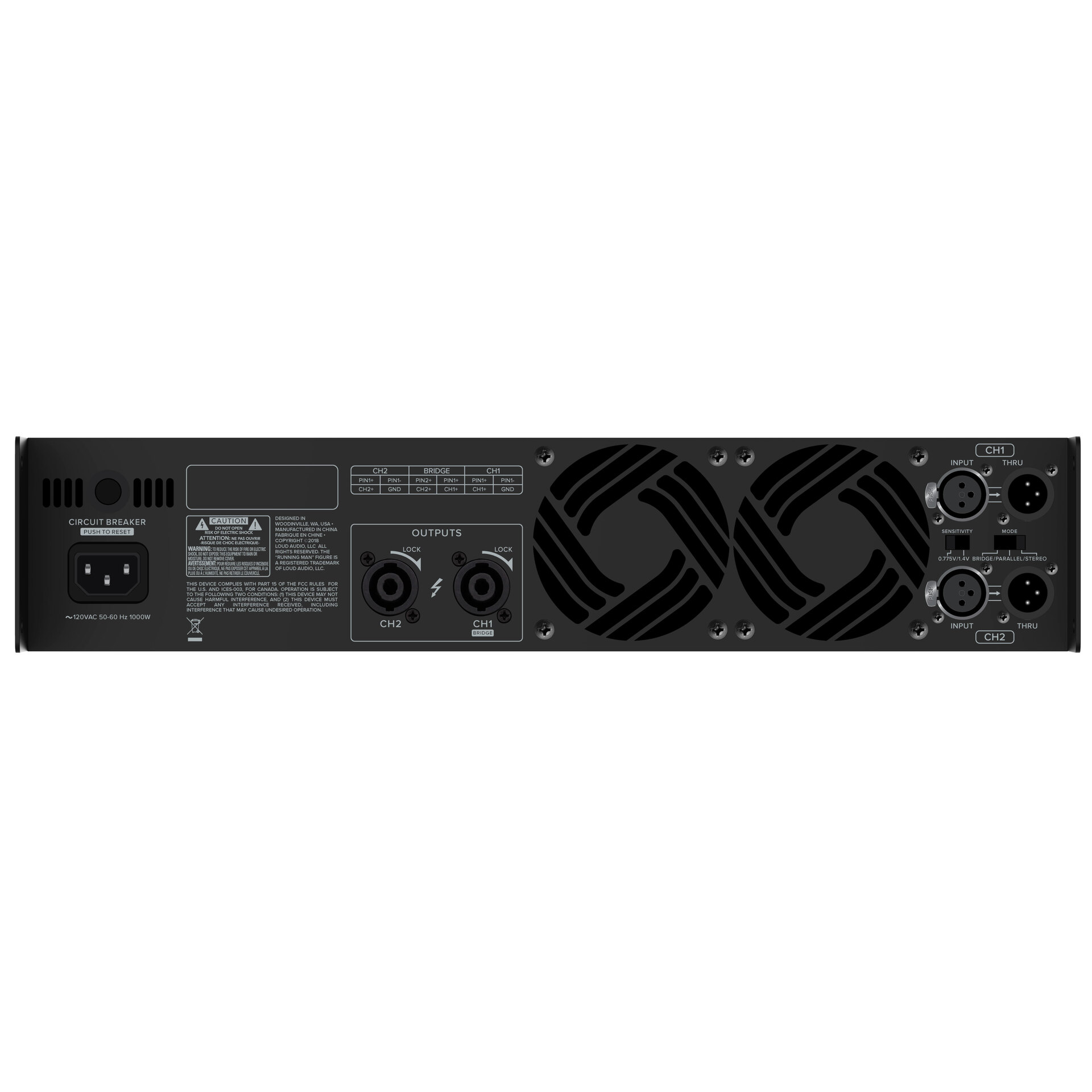 Mackie MX3500 Power Amplifier 2