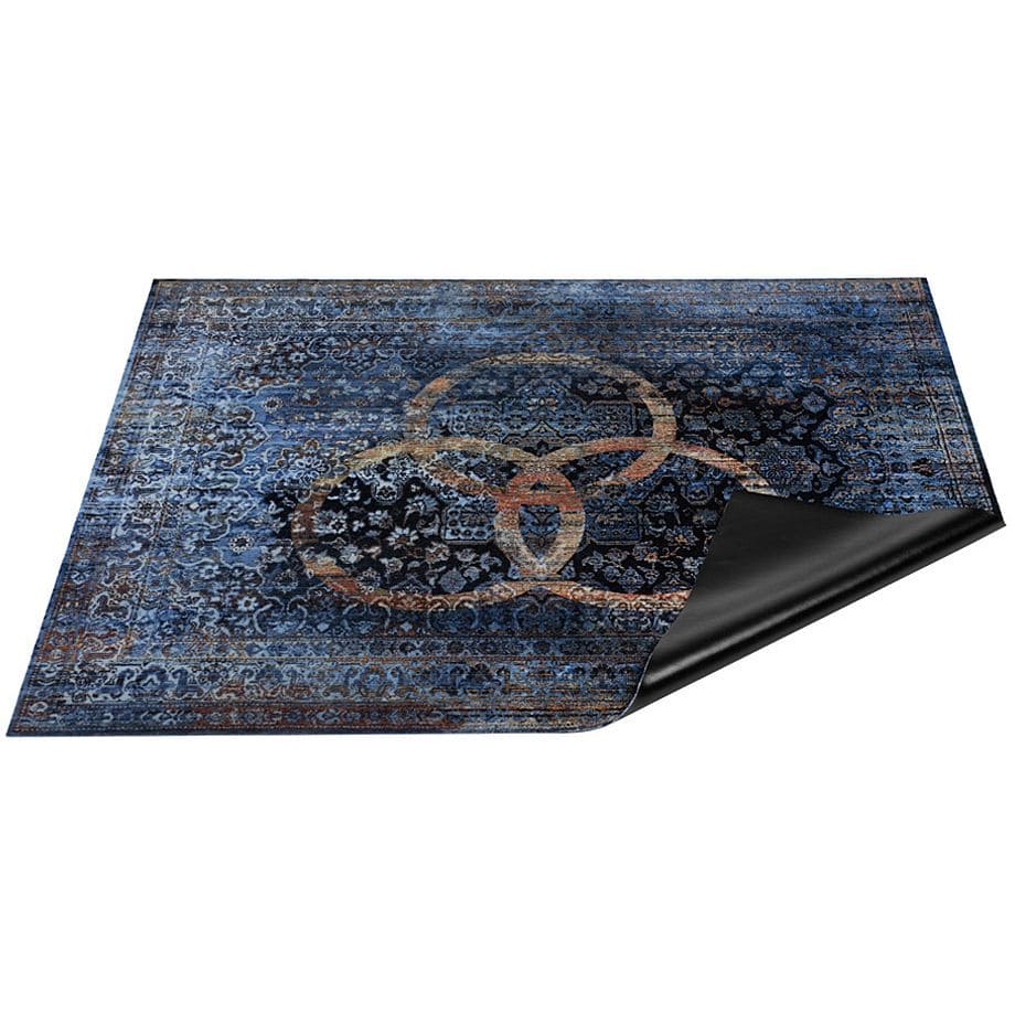 DRUMnBASE 185 x 160 cm Blue Vintage Bonzo Drum Mat 1