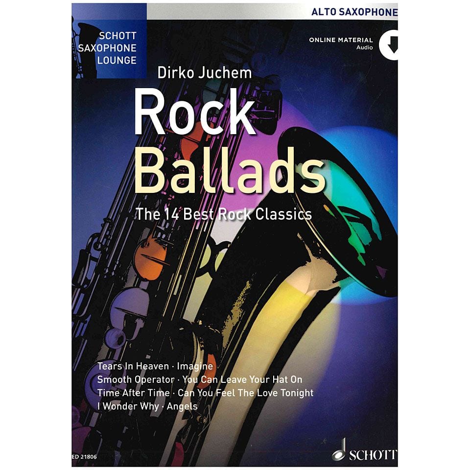 Schott Saxophone Lounge Rock Ballads Alto Sax