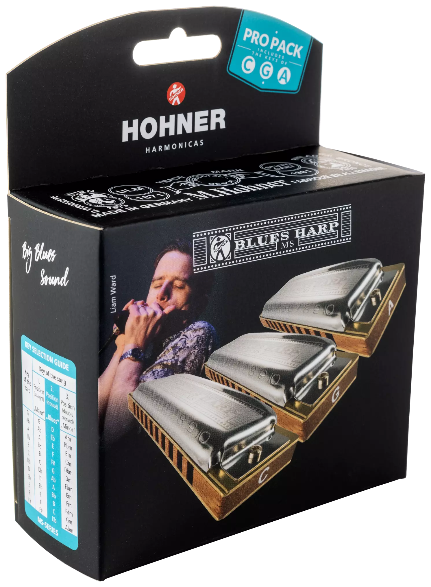 Hohner Blues Harp MS Pro Pack C/G/A 10