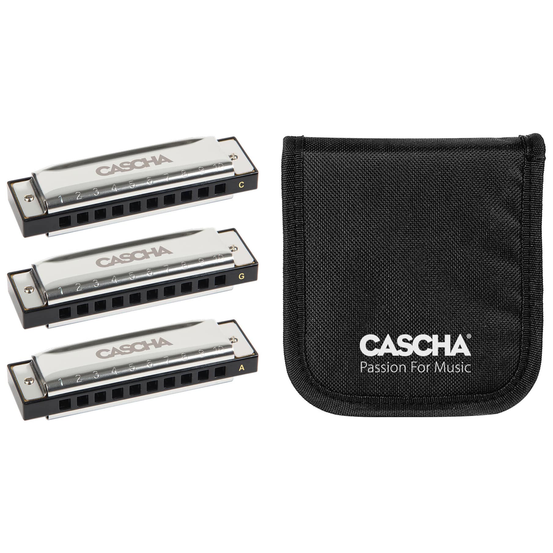  Blues Harmonica Set (3-Pack)