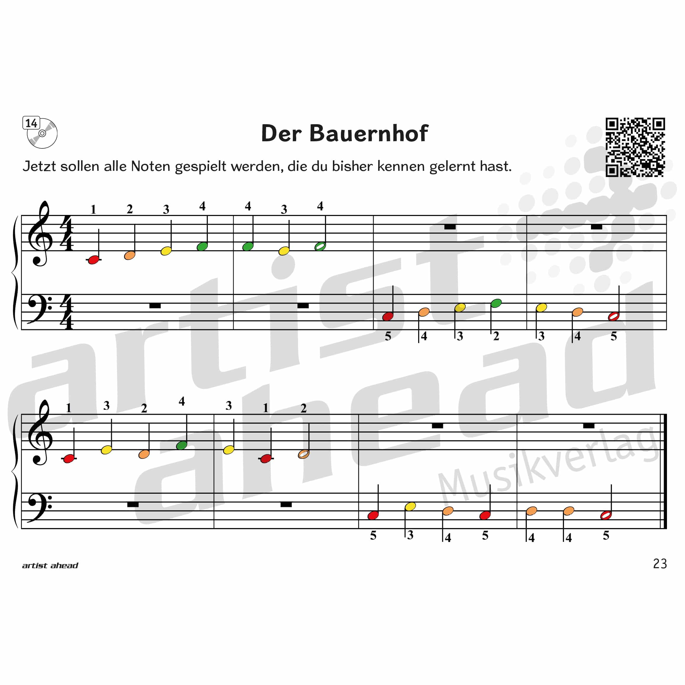 Artist Ahead Meine Klavierschule mit bunten Noten  - Jens Rupp 8