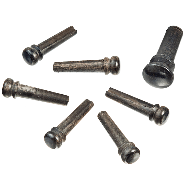 D’Addario PWPS1 Bridge-Pins mit Gurtknopf Ebenholz