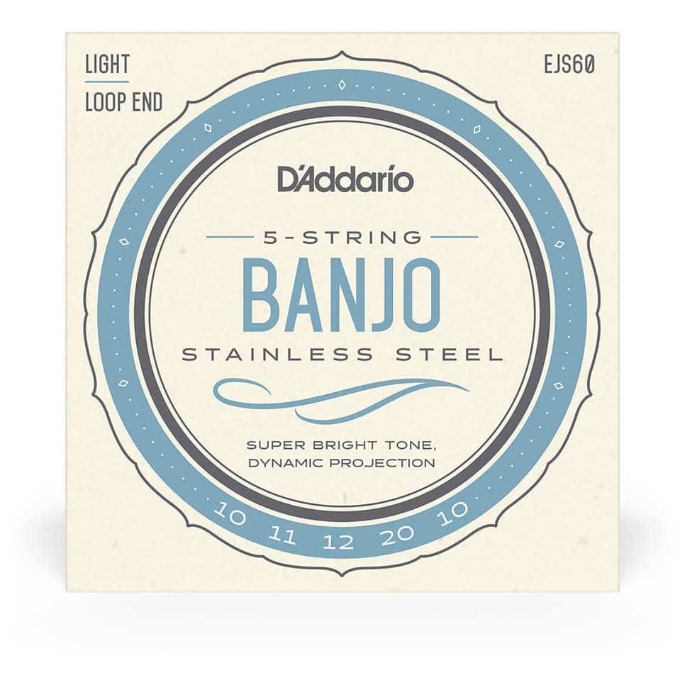 D’Addario - D’Addario EJS60 - 5-String Banjo Stainless Steel 009-020 - 1
