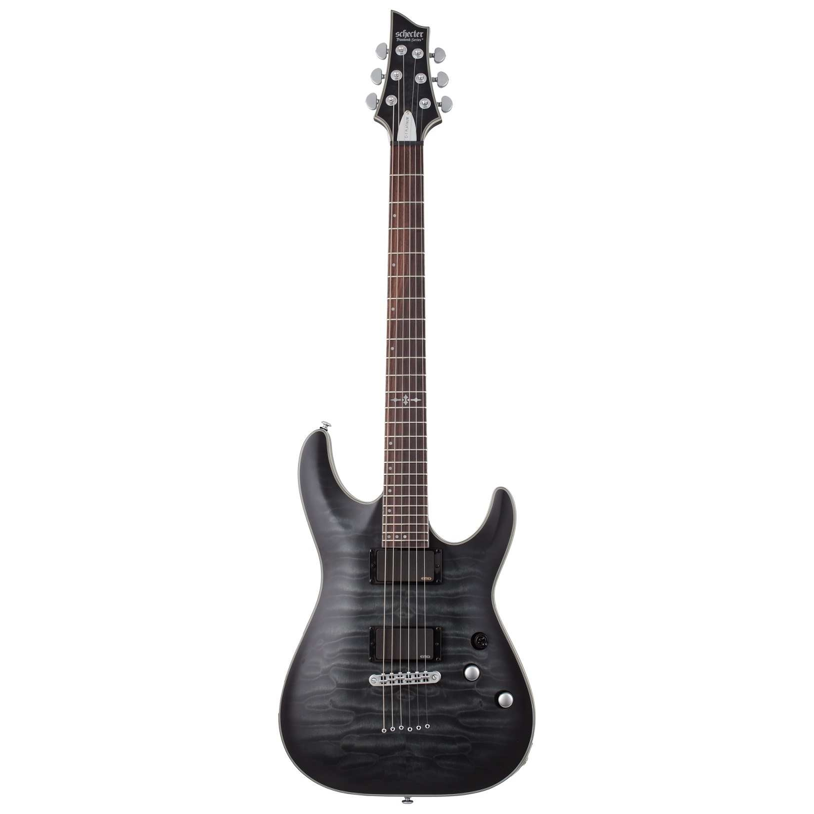 Schecter - Schecter Platinium C-1 See-Thru Black Satin