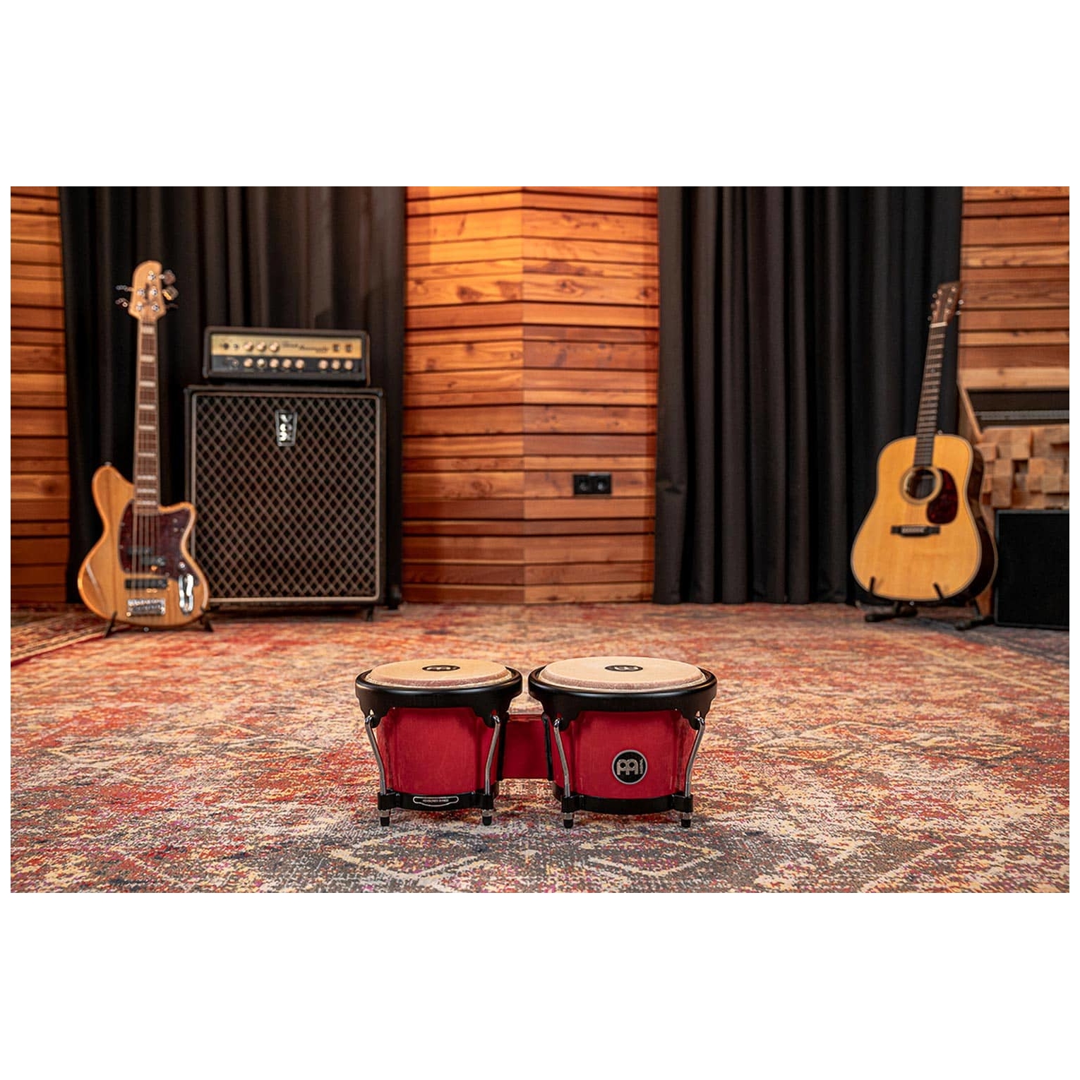 Meinl Percussion - Meinl Percussion HB50R Journey Series Bongo, Red - 10