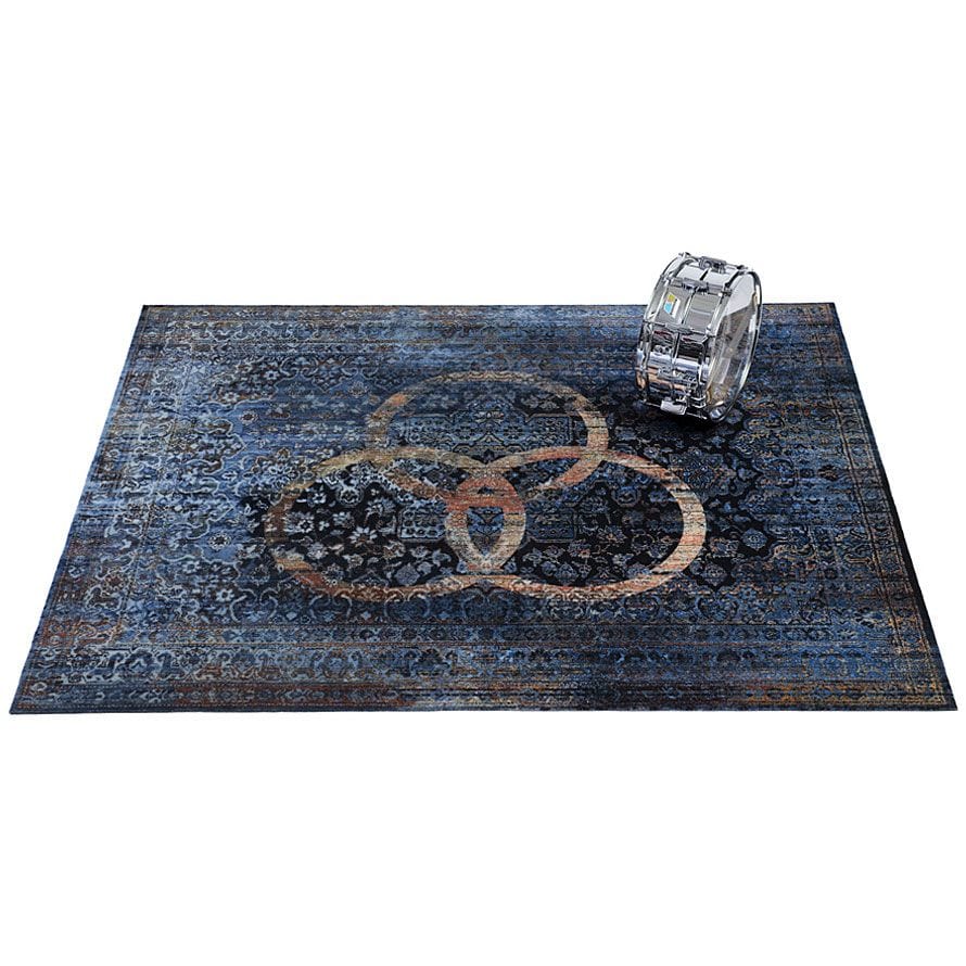 DRUMnBASE 185 x 160 cm Blue Vintage Bonzo Drum Mat 3