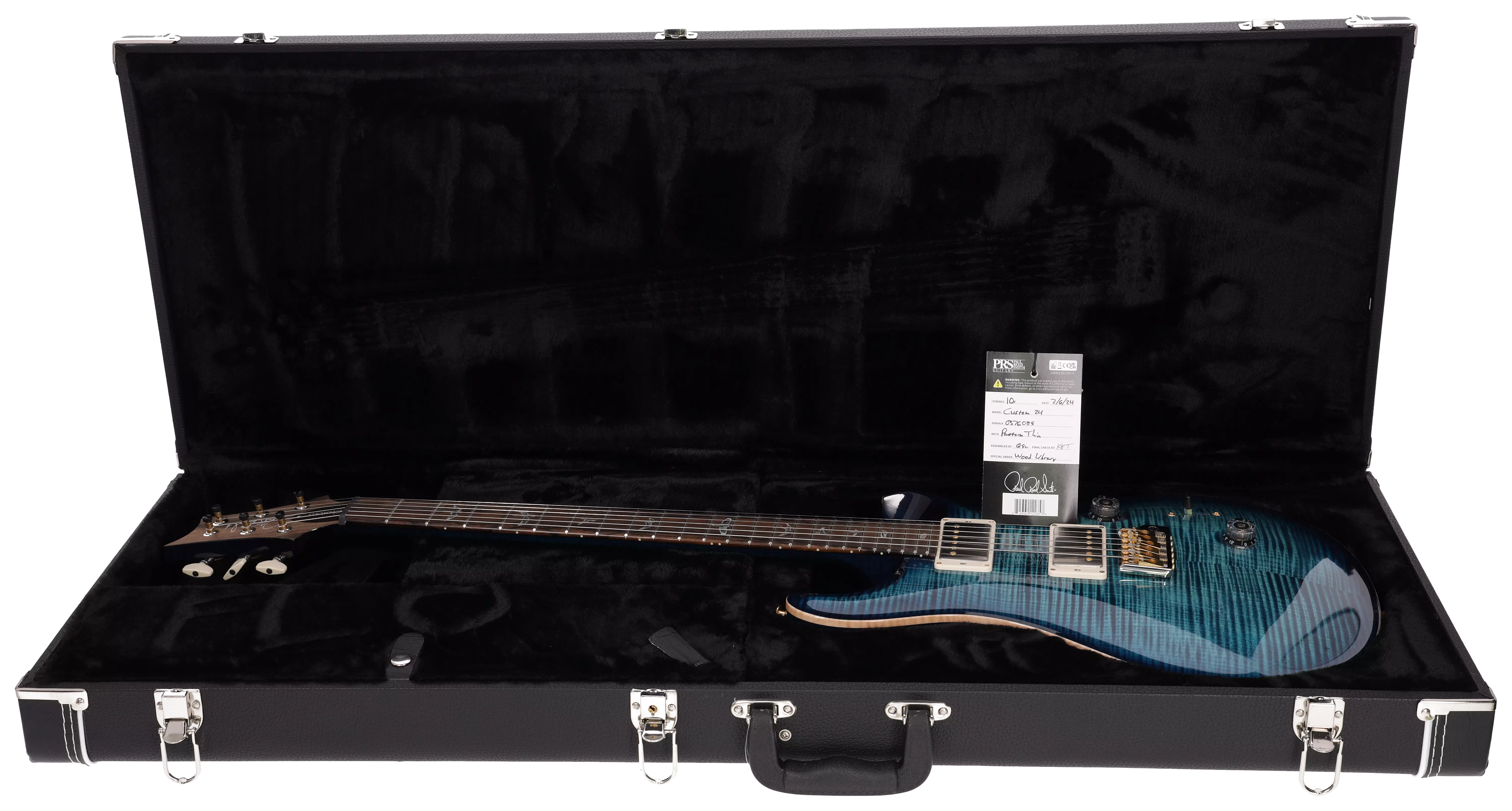PRS LDT Custom 24 Wood Library Cobalt Blue 17