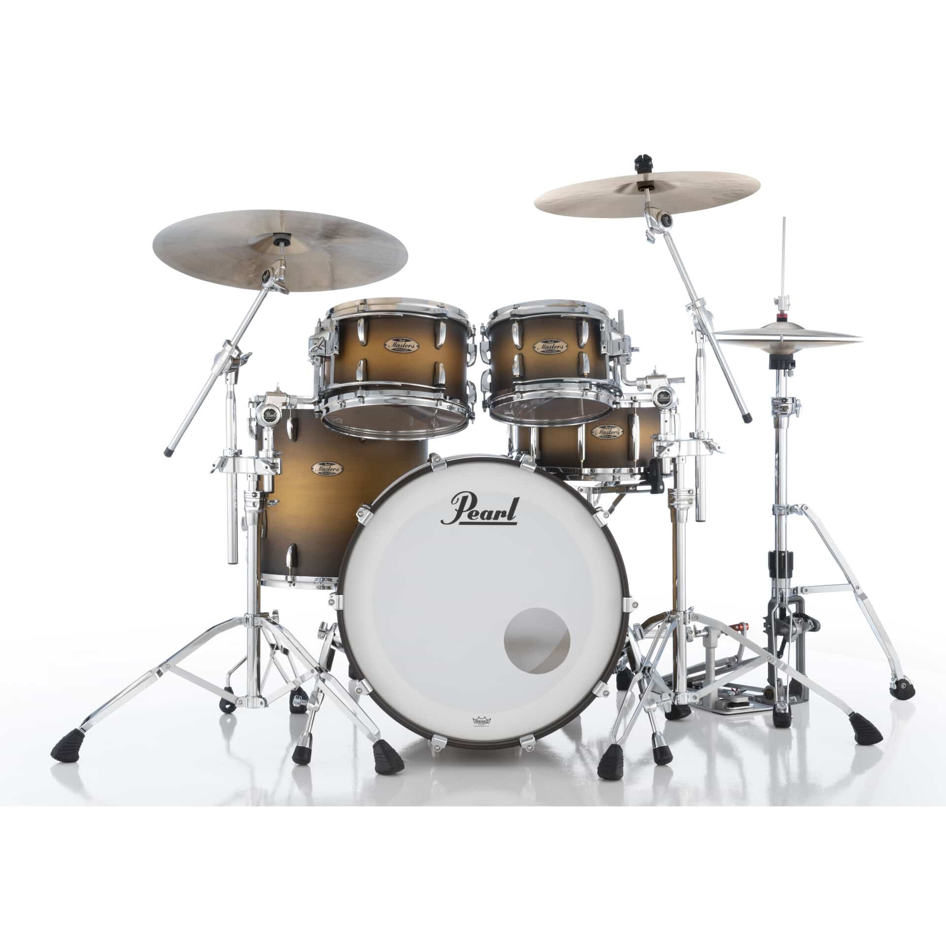 Pearl Masters Maple Pure 22" Matte Olive Burst L-Rod Gyrolock 4