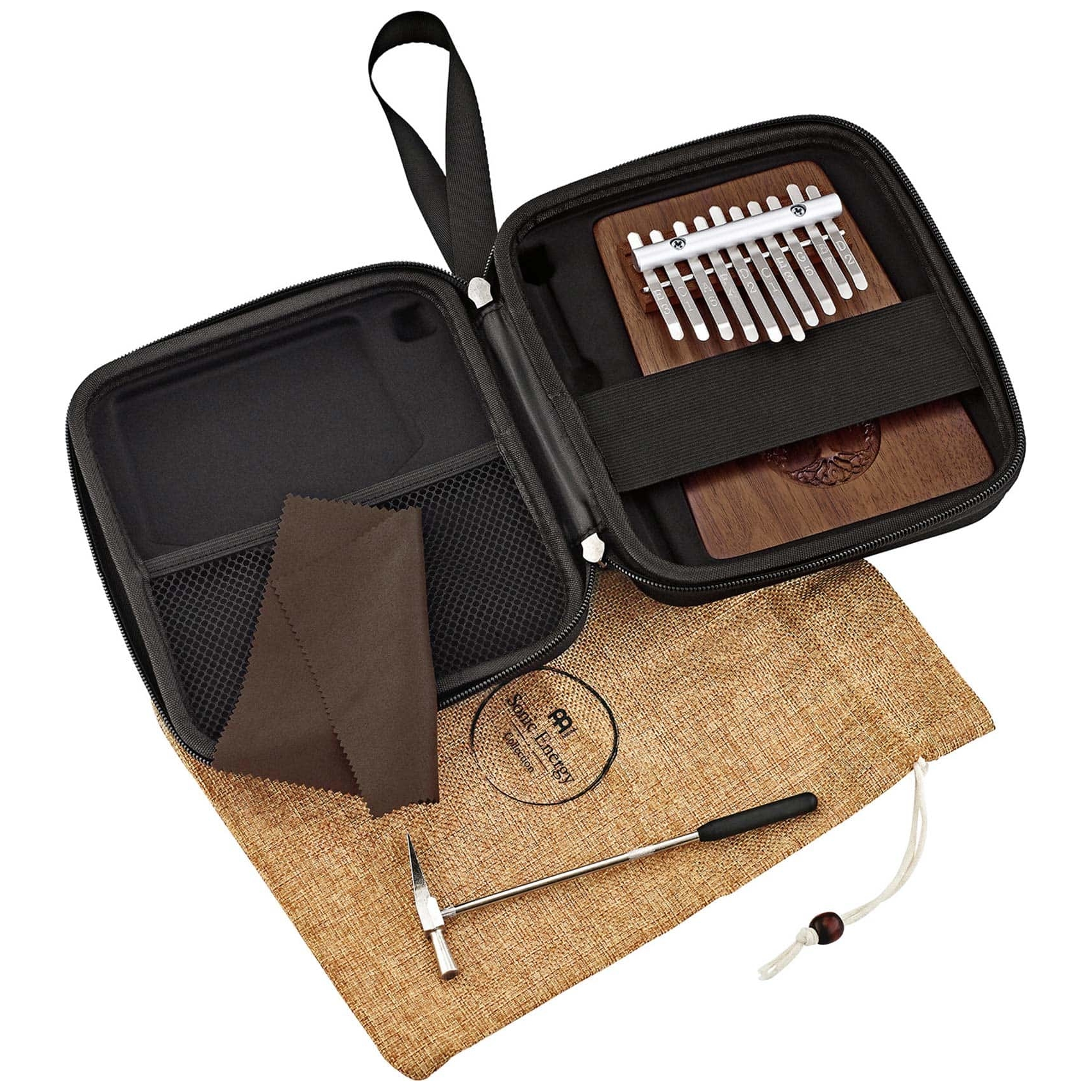 Meinl Sonic Energy - Meinl Sonic Energy KL1001TOL Solid Kalimba, 10 Töne, Baum des Lebens schwarzes Walnussholz - 11