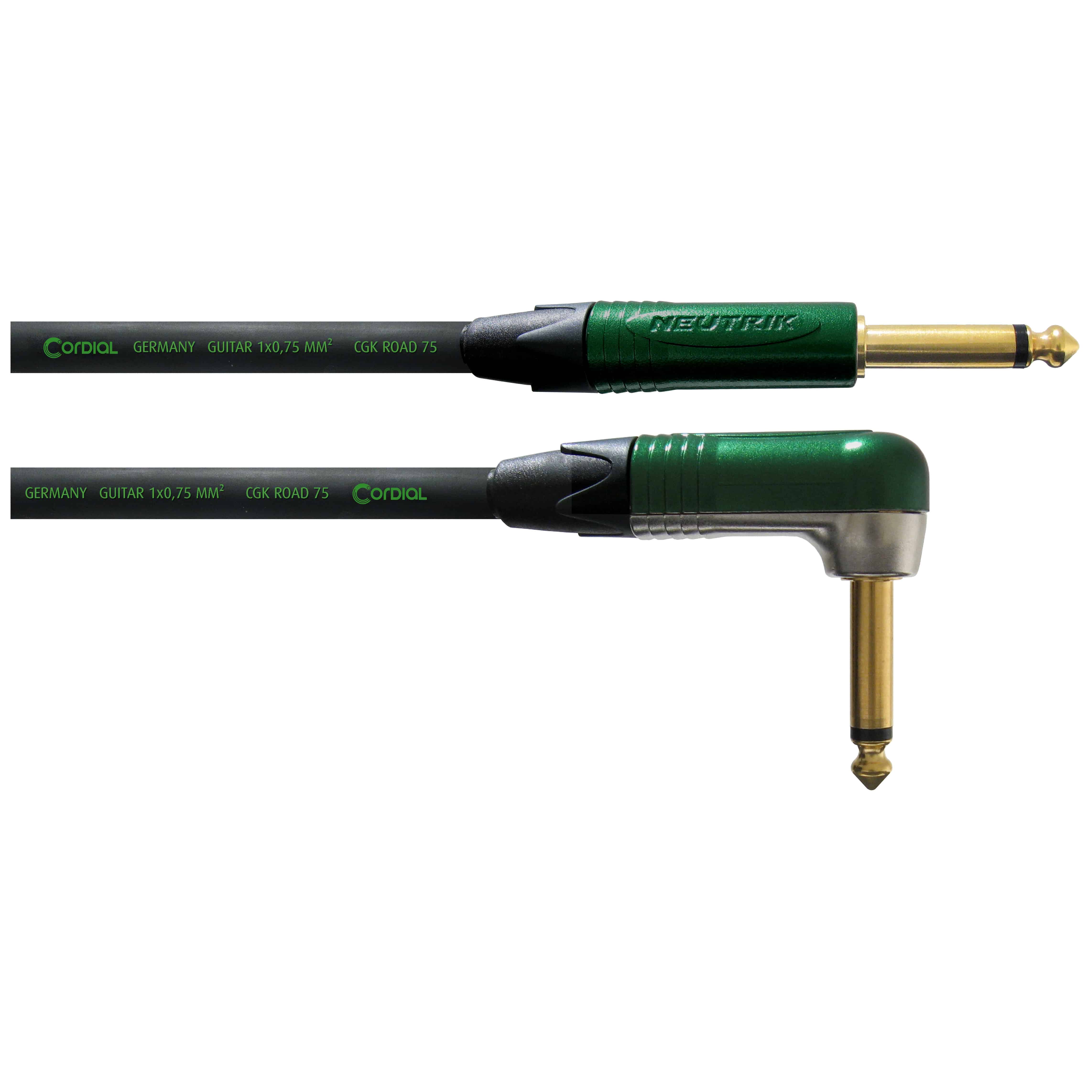 Cordial Instrumentenkabel Standard CRI 3 PR 3,0 m NEUTRIK Klinke mono - Winkelklinke mono