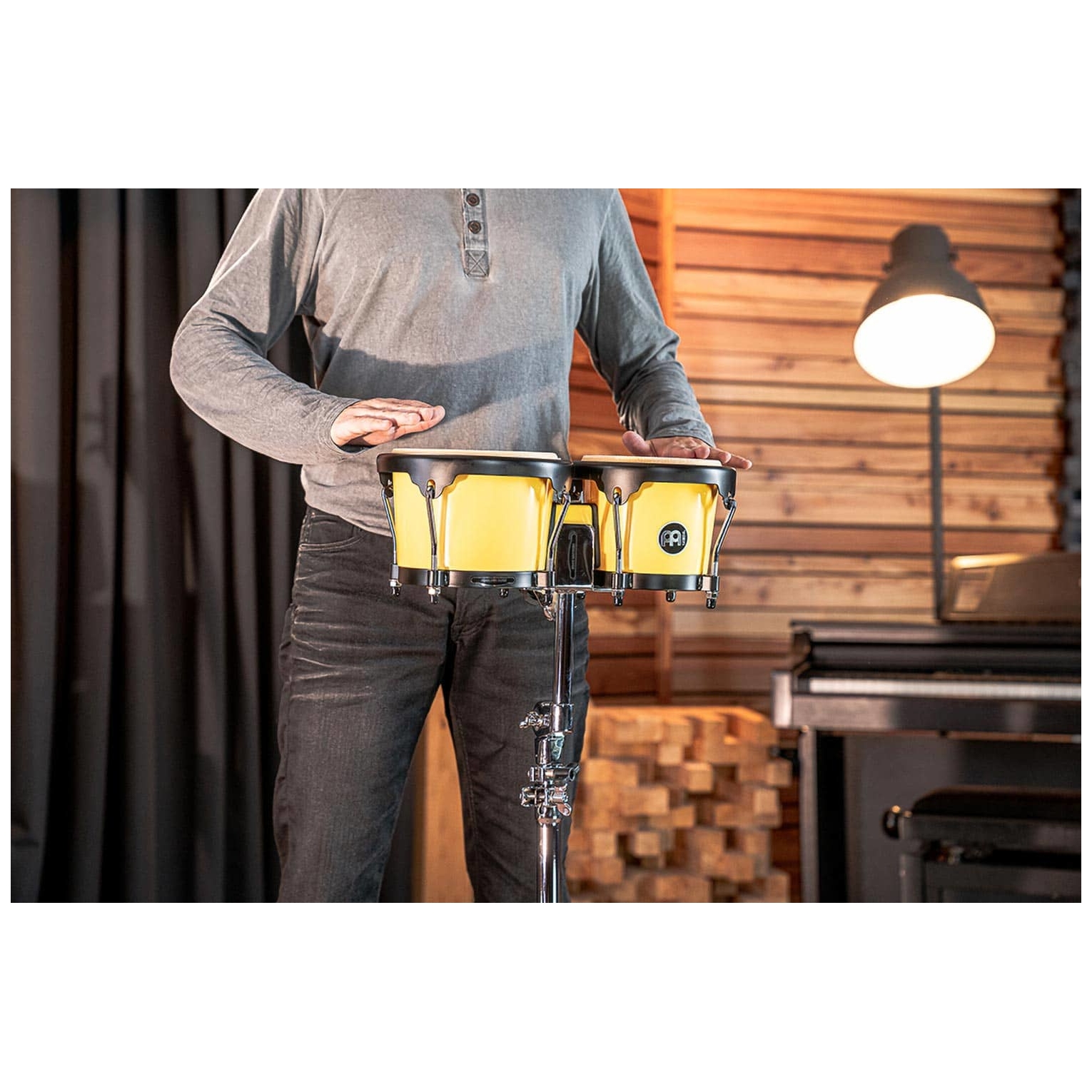 Image of Meinl percussion hb50iy journey series bongo, illuminating yellow 10026801 5