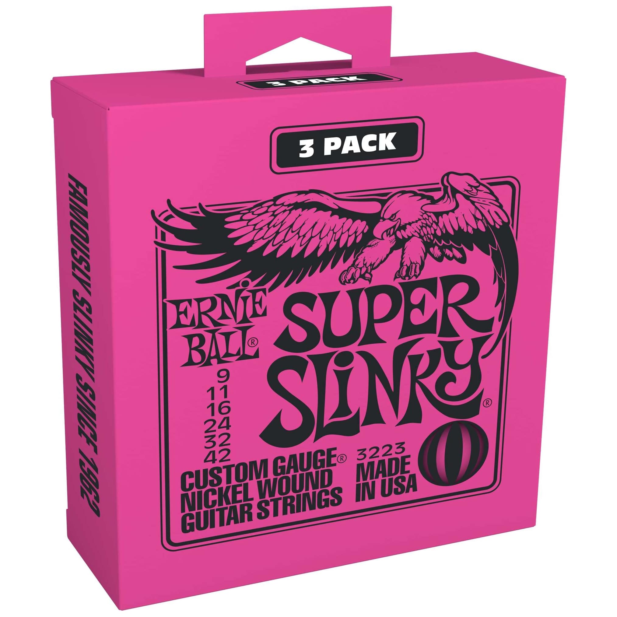Ernie Ball - Ernie Ball 3223 - Super Slinky 3er Pack 009-042