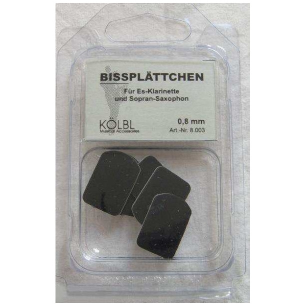 Kölbl - Kölbl Bissplatten 0,8 Stärke Kleine Grösse Schwarz Packung 6 Stück