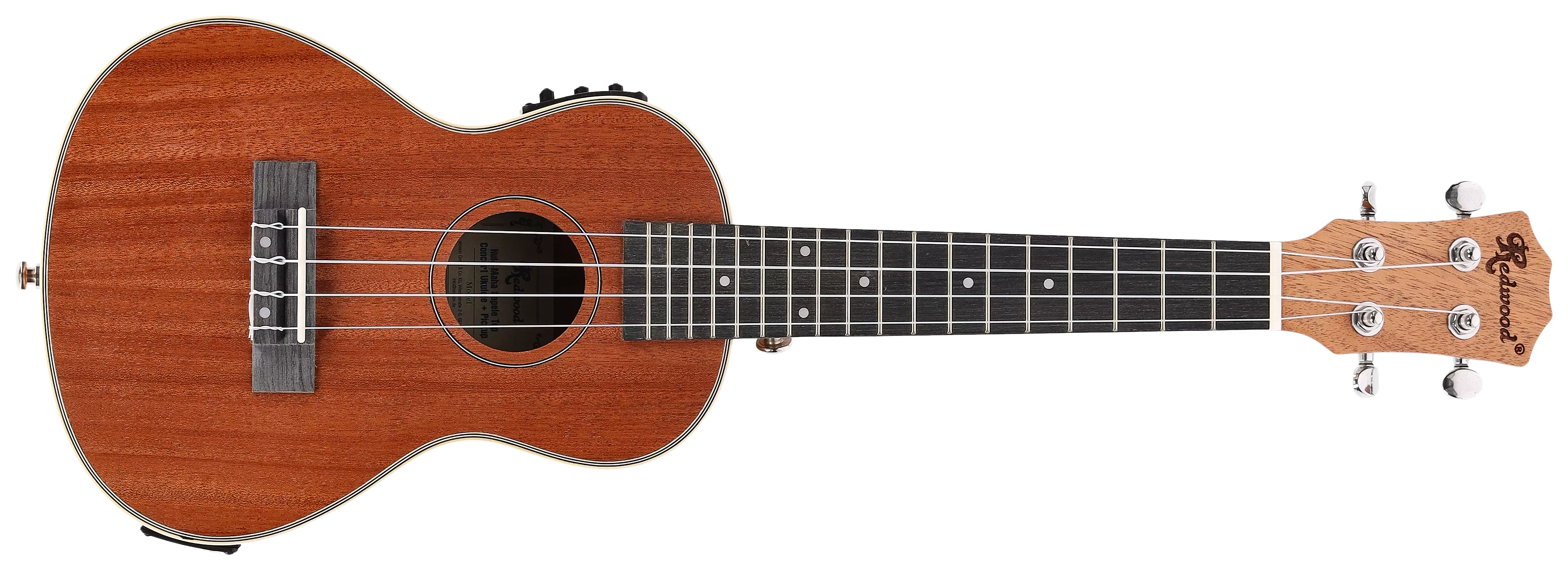 Redwood Hula-Maha Concert Ukulele Sapele Top + Pickup