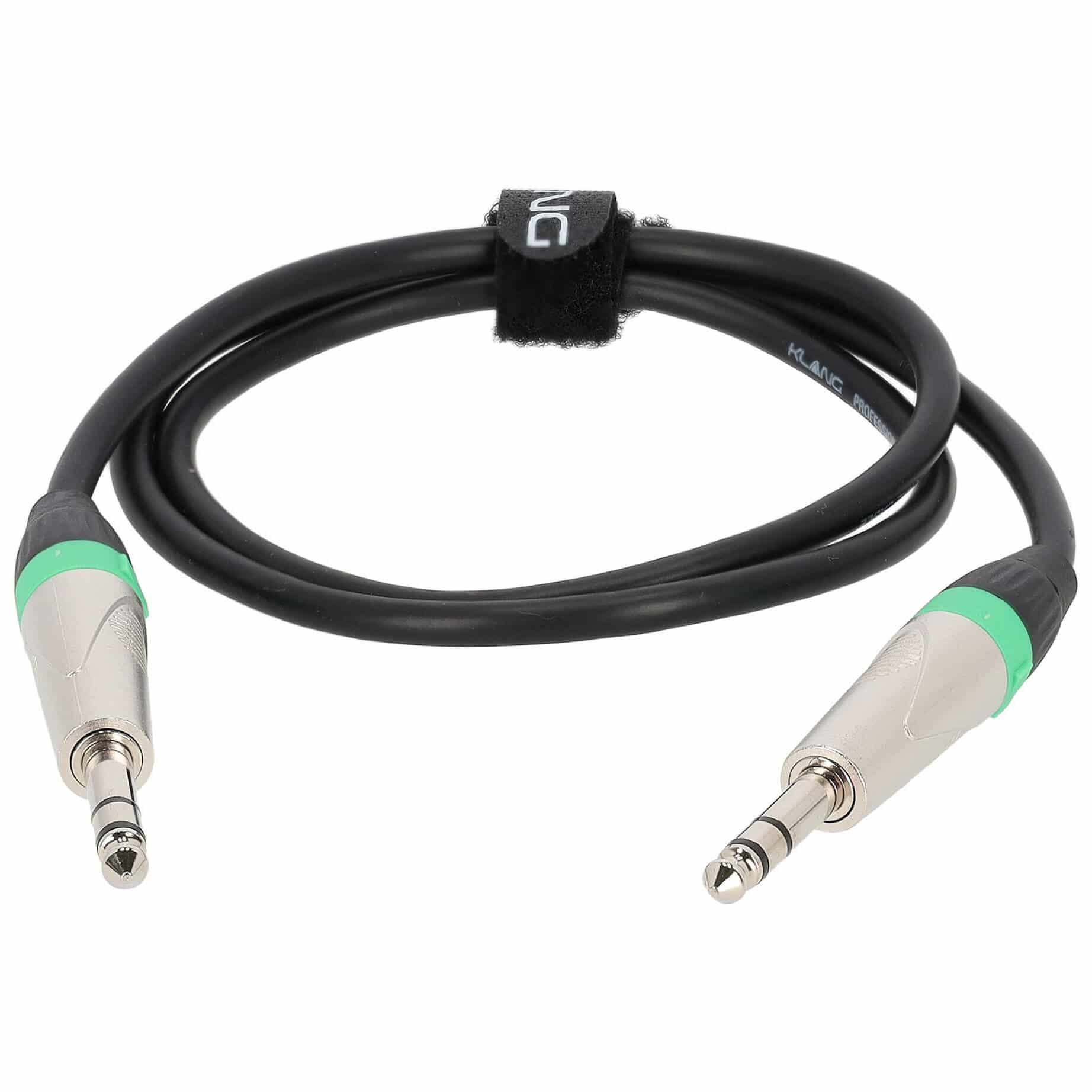 Klang Audiokabel, 1 Meter 6,3mm Klinke, stereo - 6,3mm Klinke, stereo 1
