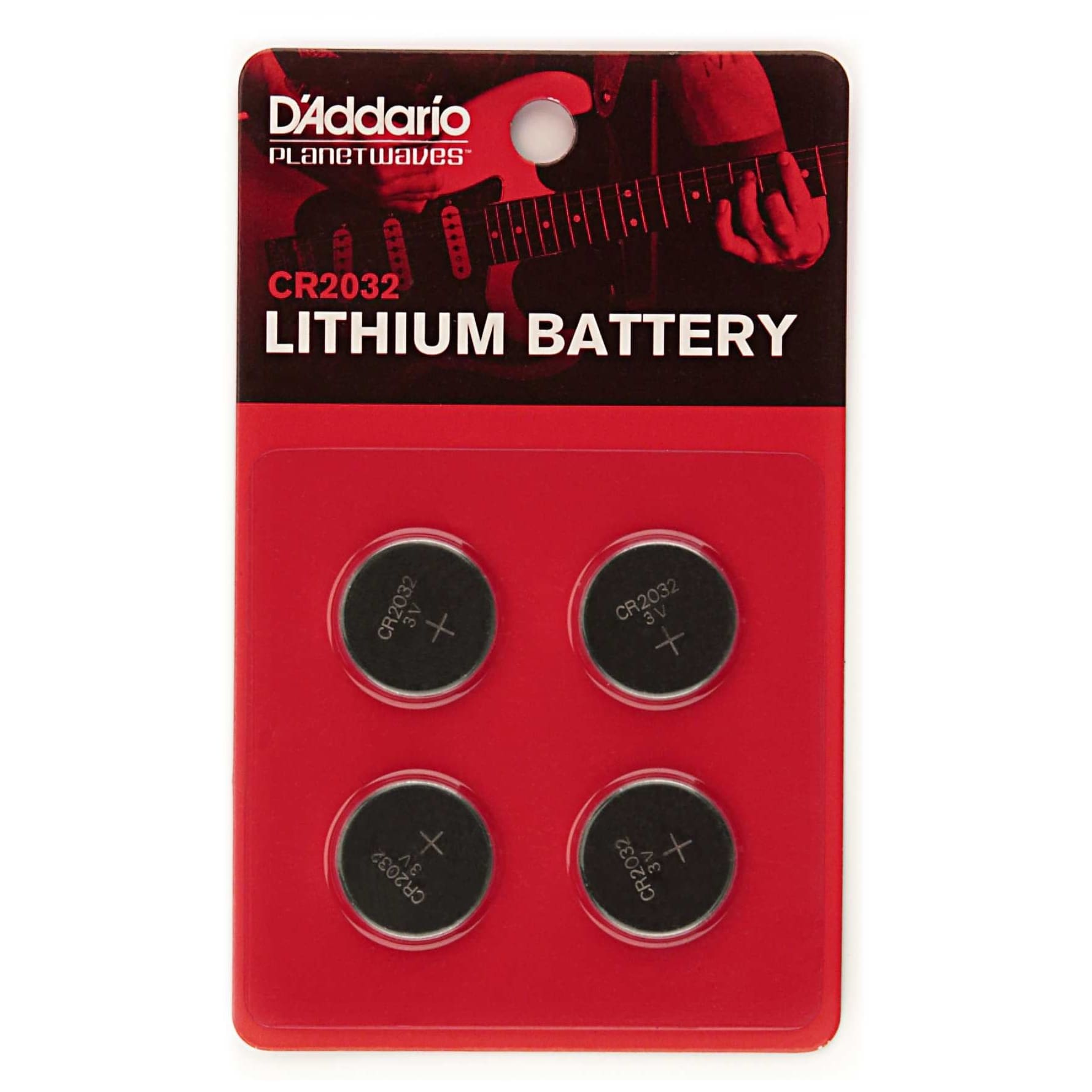 D’Addario - D’Addario PW-CR2032-04 - CR2032 Lithium Knopfbatterien, 4er Pack - 1