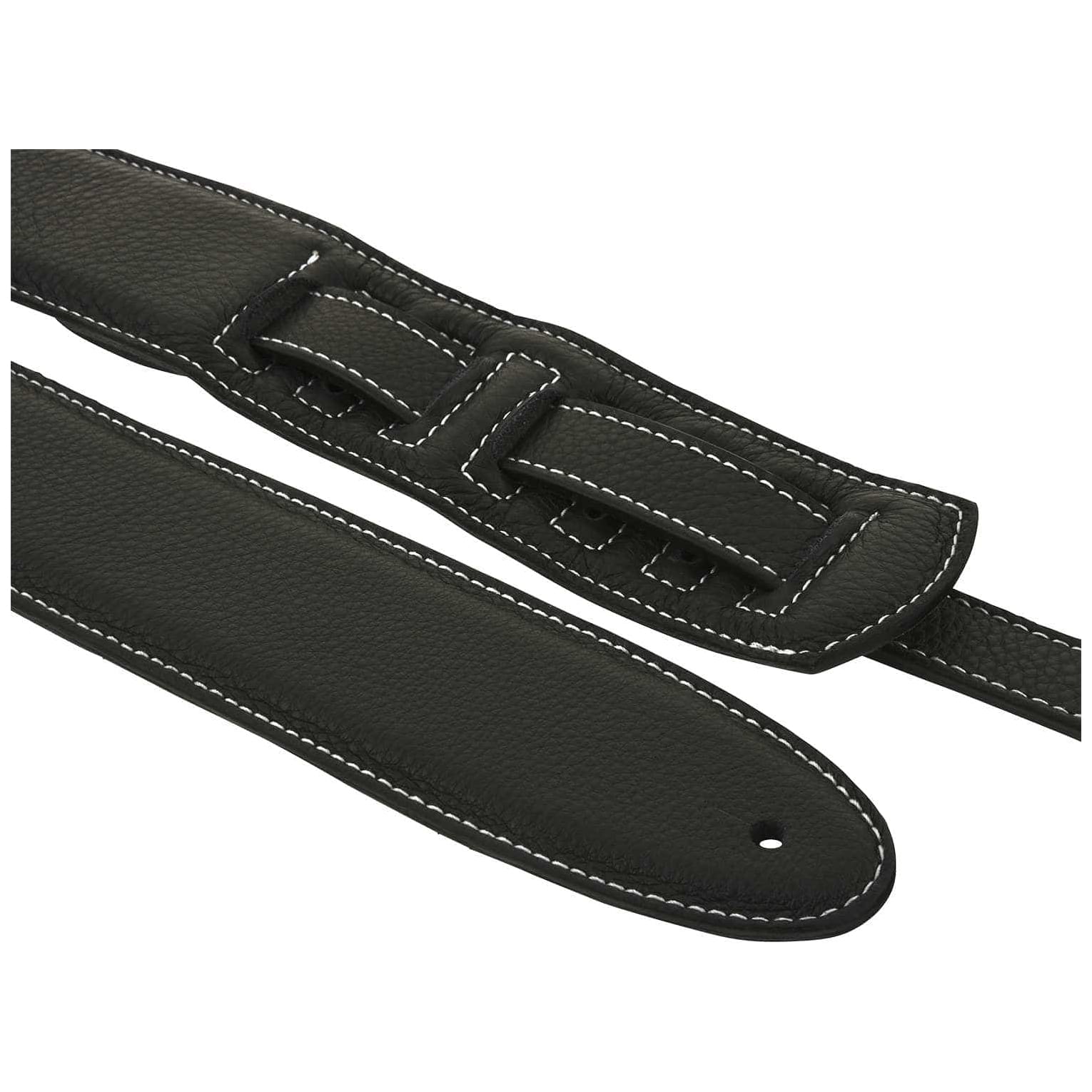 Bourbon Strap Guitar - Bourbon Strap Guitar Simply Black Leather - 1
