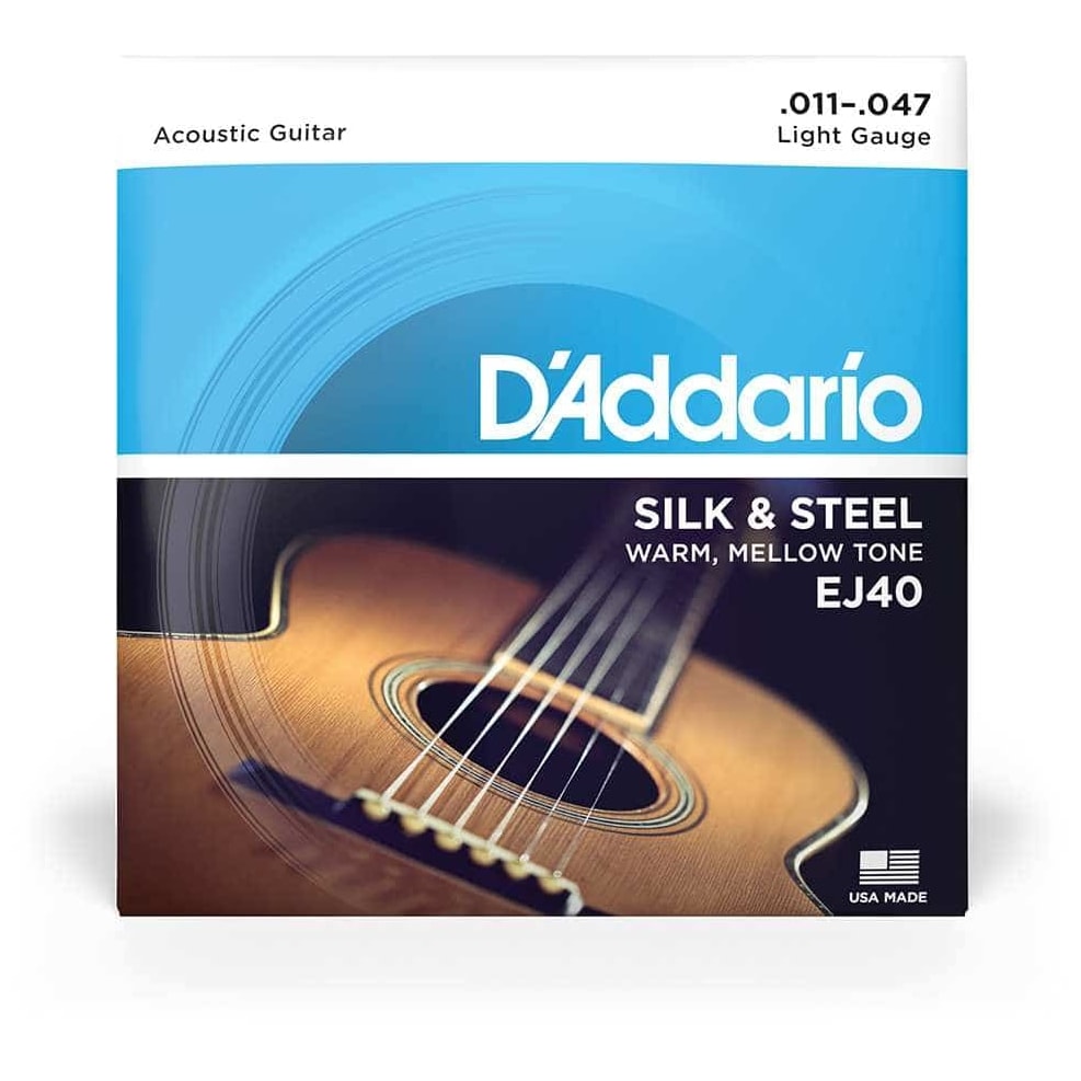 D’Addario - D’Addario EJ40 - Acoustic Folk Guitar Silk Steel 011-047 - 1