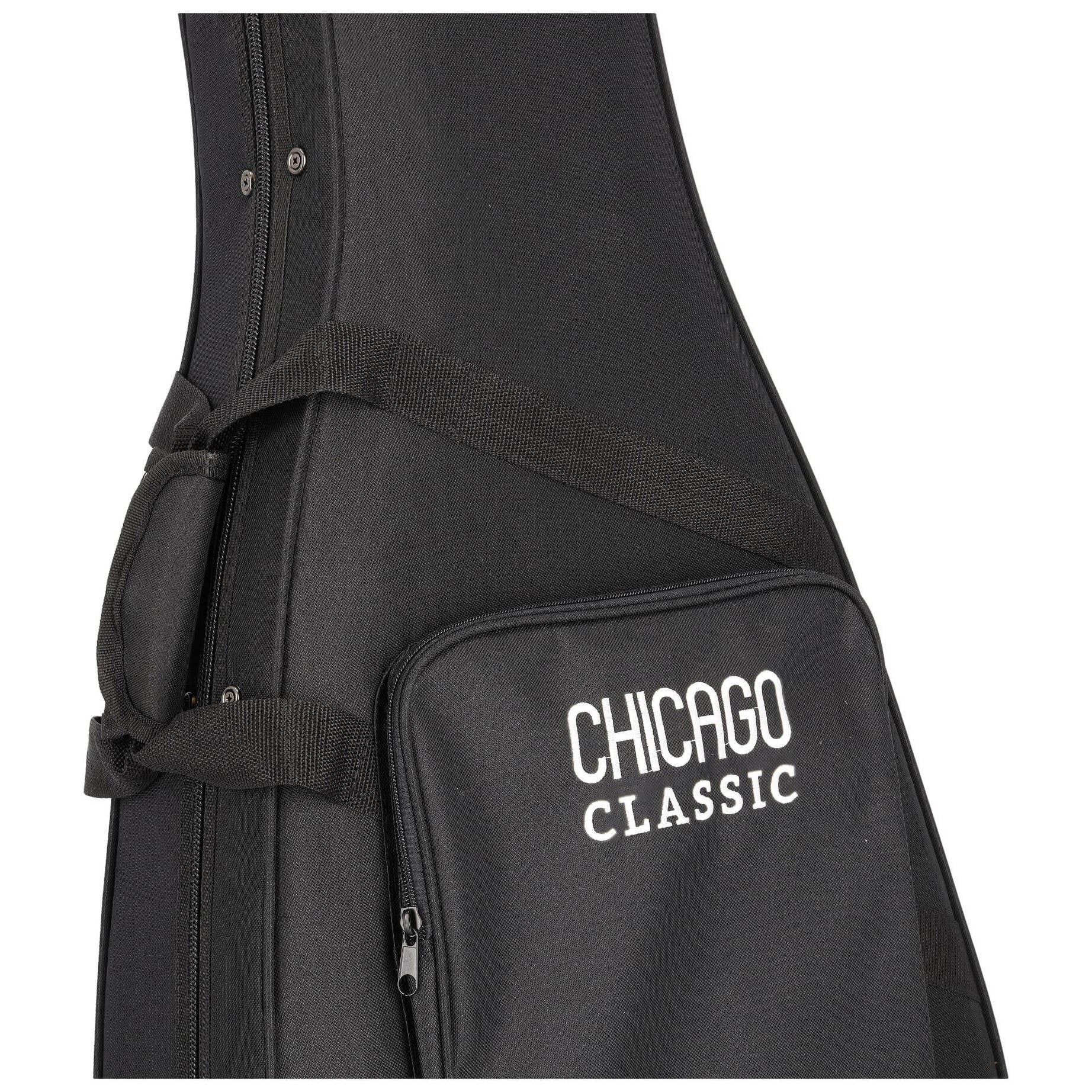 Chicago Classic Lightweight Koffer Western-Gitarre Schwarz 10