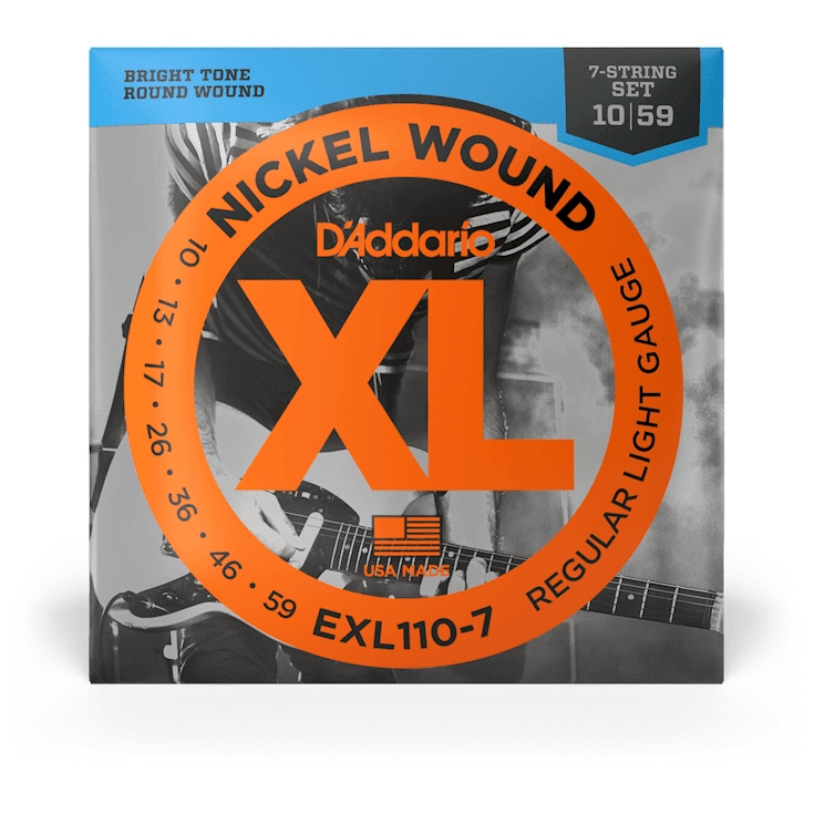 D’Addario - D’Addario EXL110-7 - XL 7-String Electric Nickel Wound 010-059