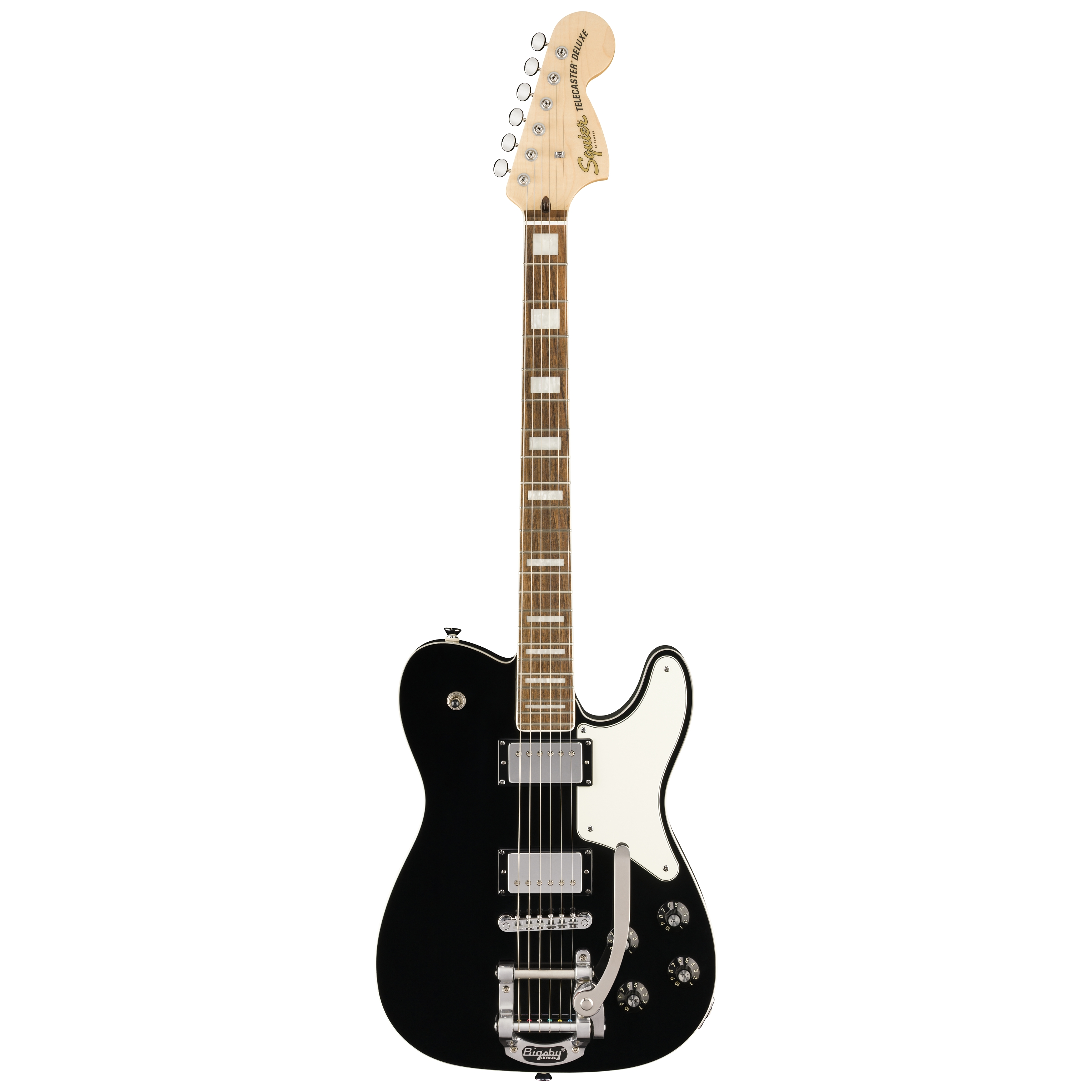 Squier by Fender Paranormal Troublemaker Telecaster DLX Bigsby LRL Parchment PG Black