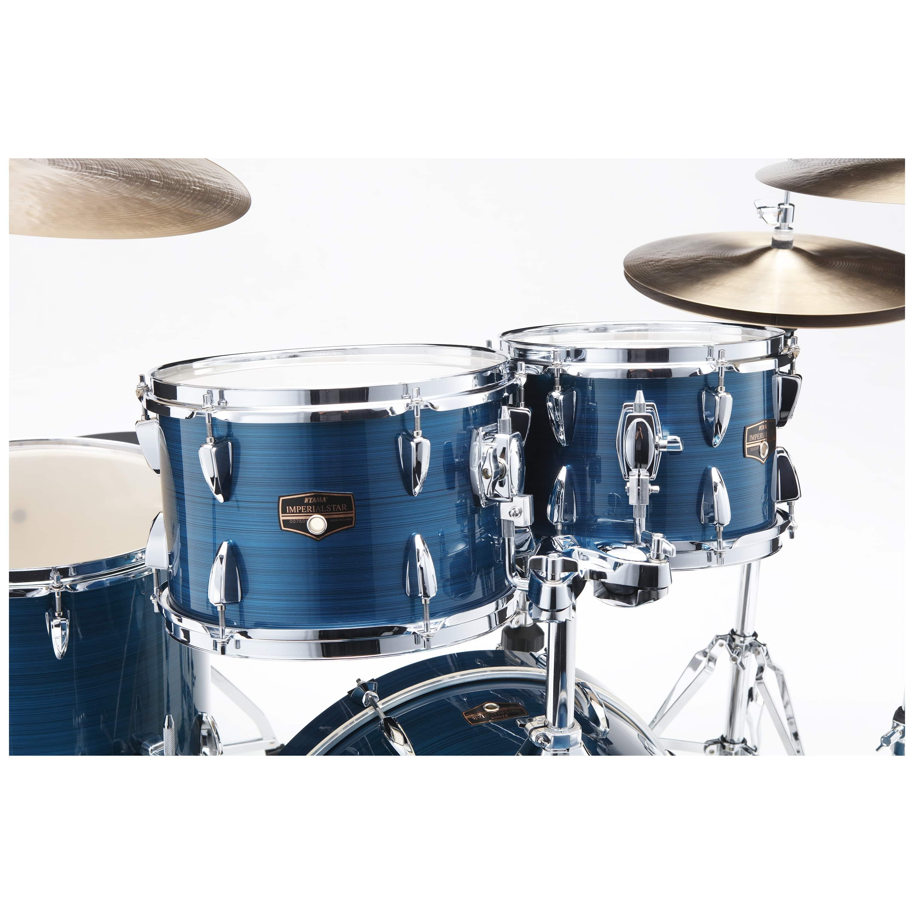 Tama IP50H6W-HLB Imperialstar Drumset 5 teilig - Hairline Blue/Chrom HW + MEINL Cymbals HCS Bronze 2