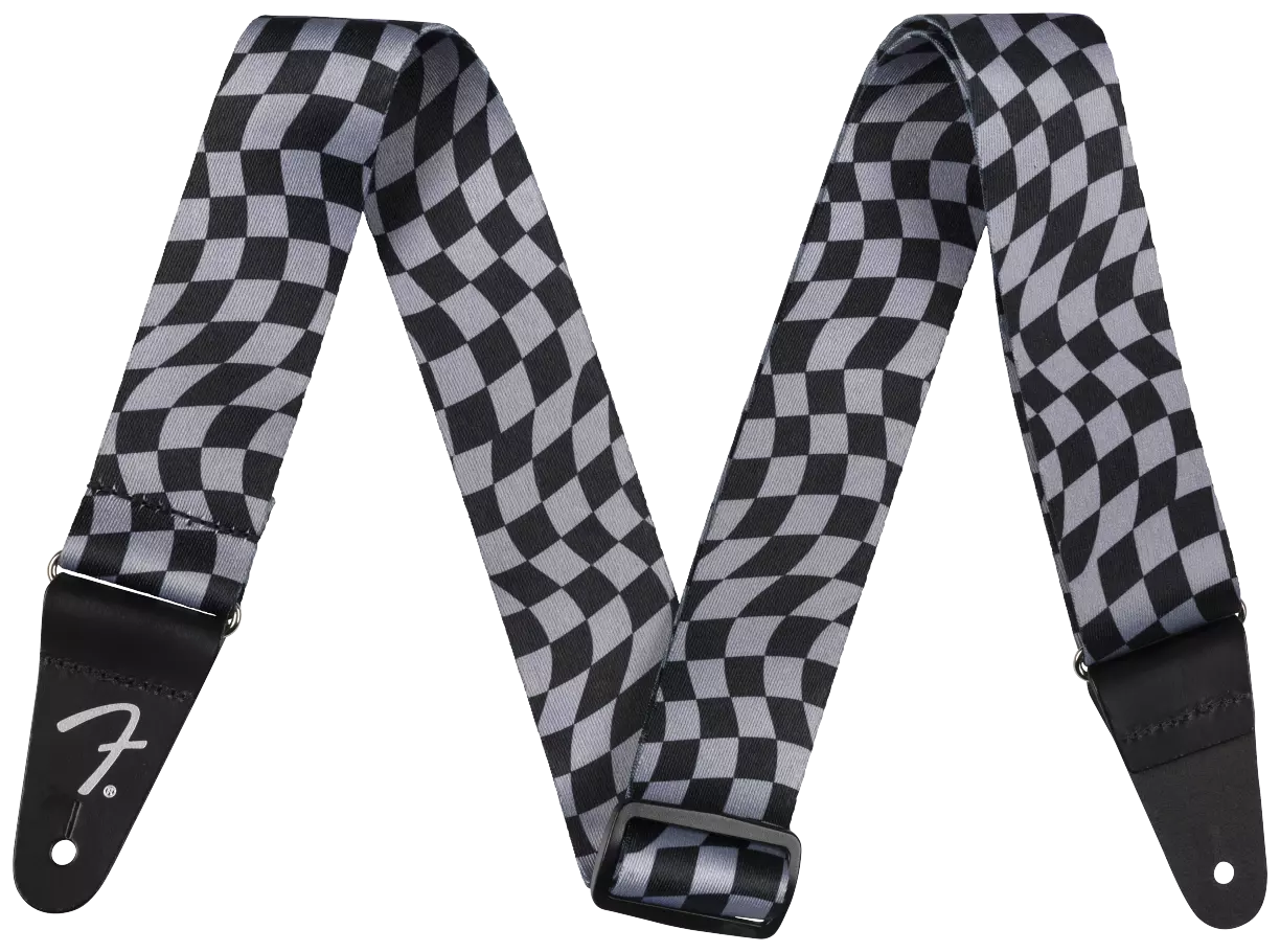 Fender Wavy Checker Poly Strap Gray 1