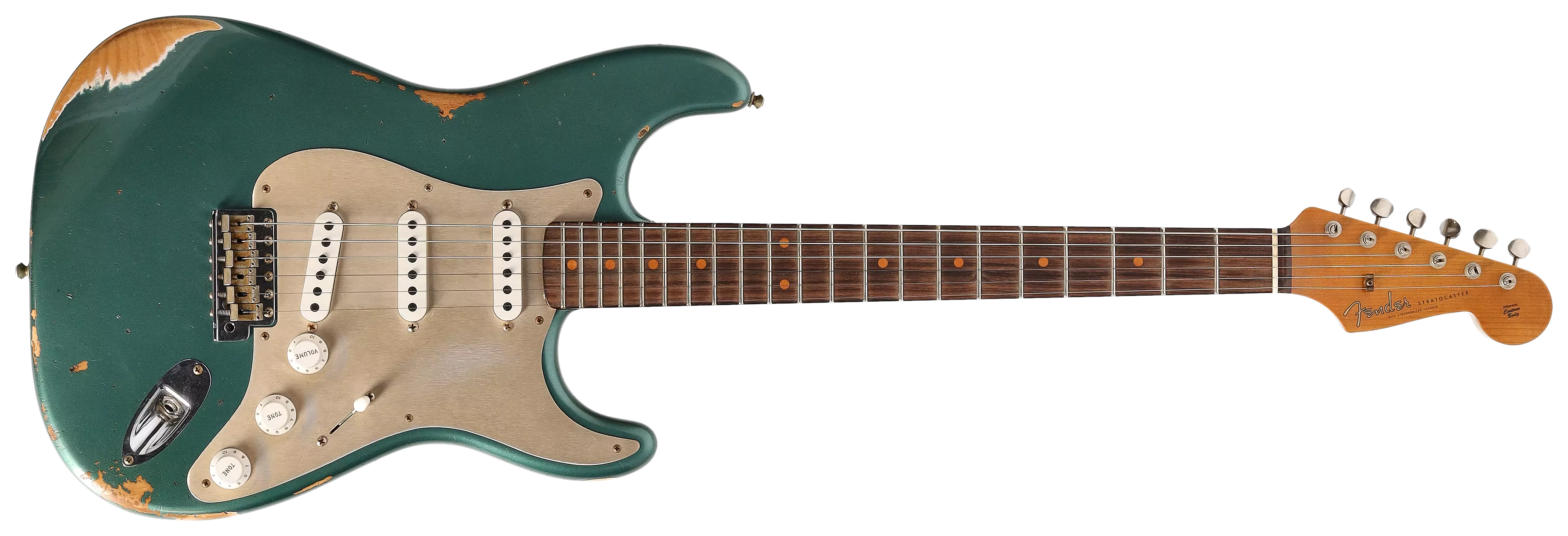Fender Custom Shop 1959 Stratocaster RW Roasted Heavy Relic Aged Sherwood Green Metallic #2 1