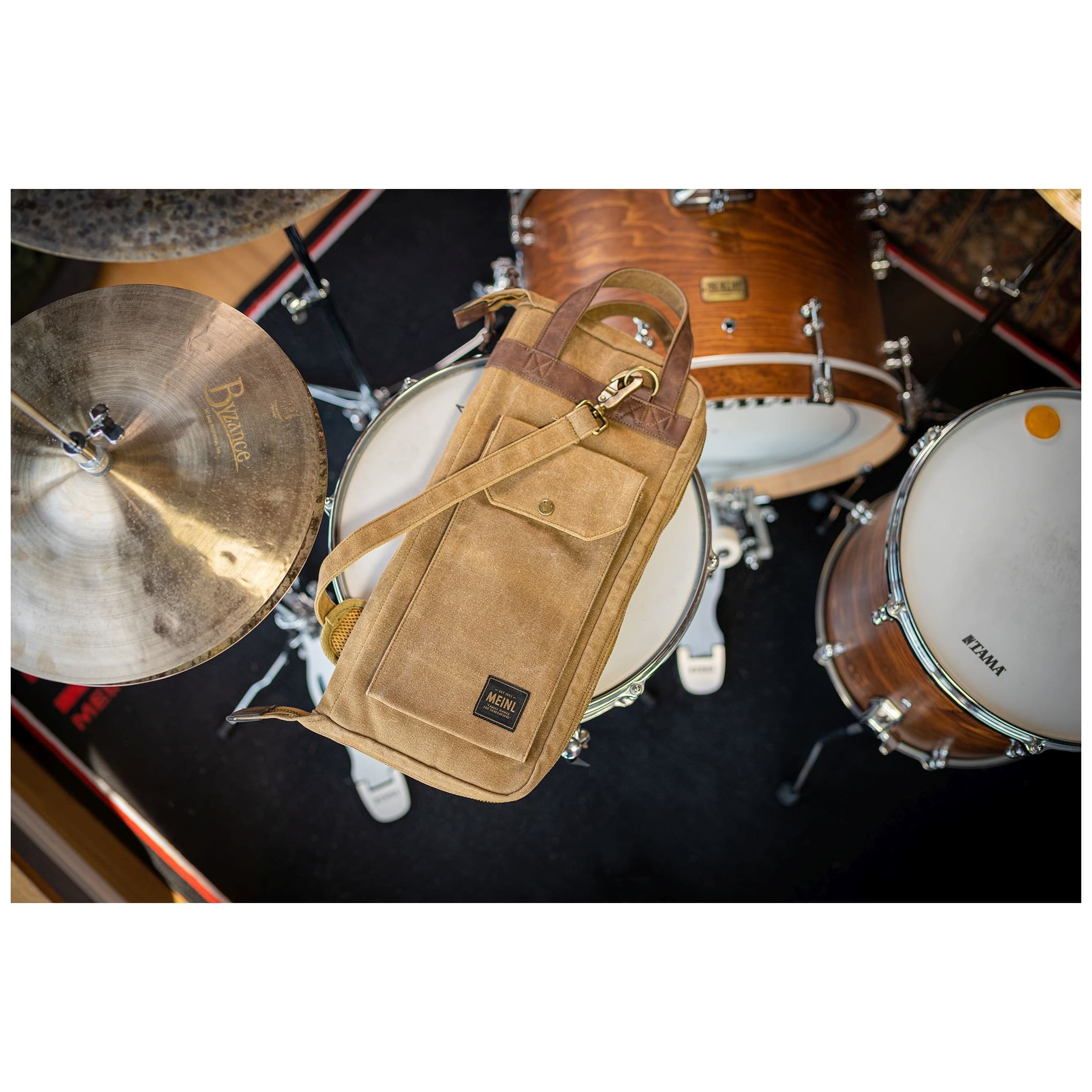 Image of Meinl cymbals mwskh canvas collection stick bag, cvintage khaki 10028399 7
