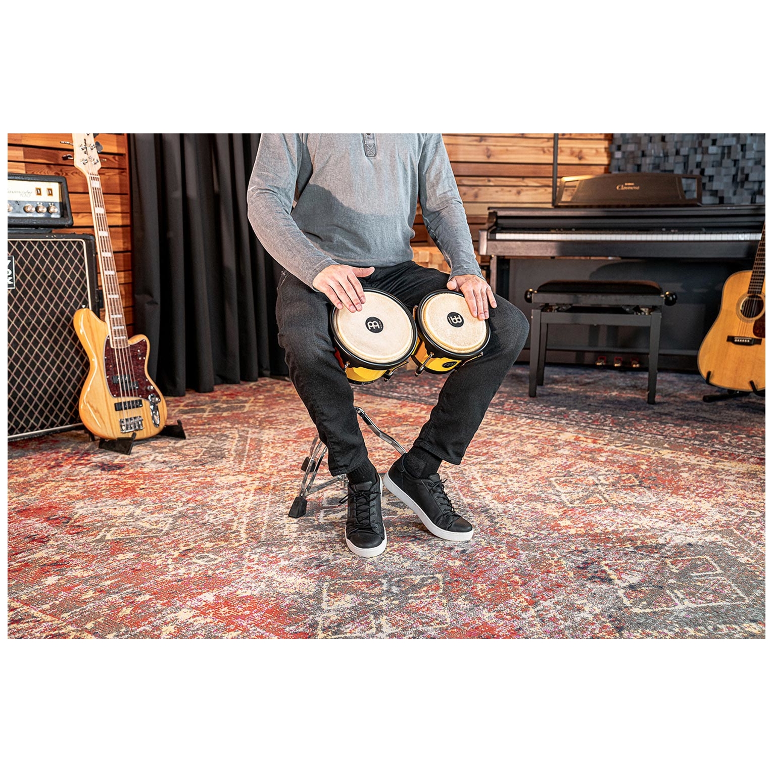 Image of Meinl percussion hb50iy journey series bongo, illuminating yellow 10026801 7