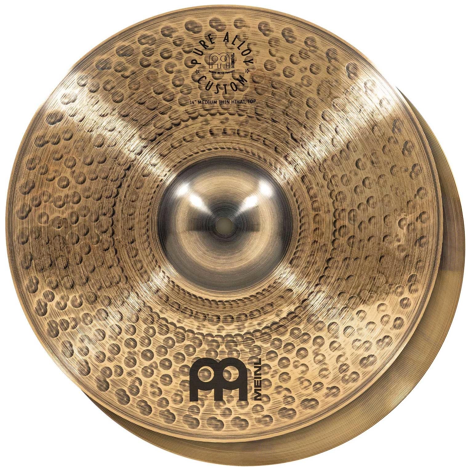 Meinl Cymbals - Meinl Cymbals PAC14MTH - 14 Pure Alloy Custom Medium Thin Hihat